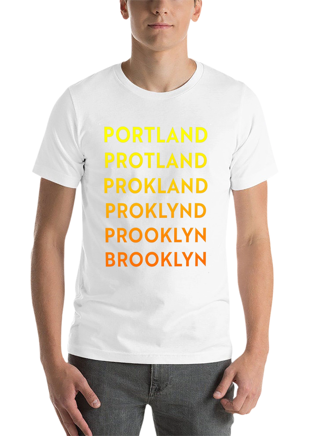 Black Funny Wordplay Graphic Tee - Portland, Brooklyn view 14