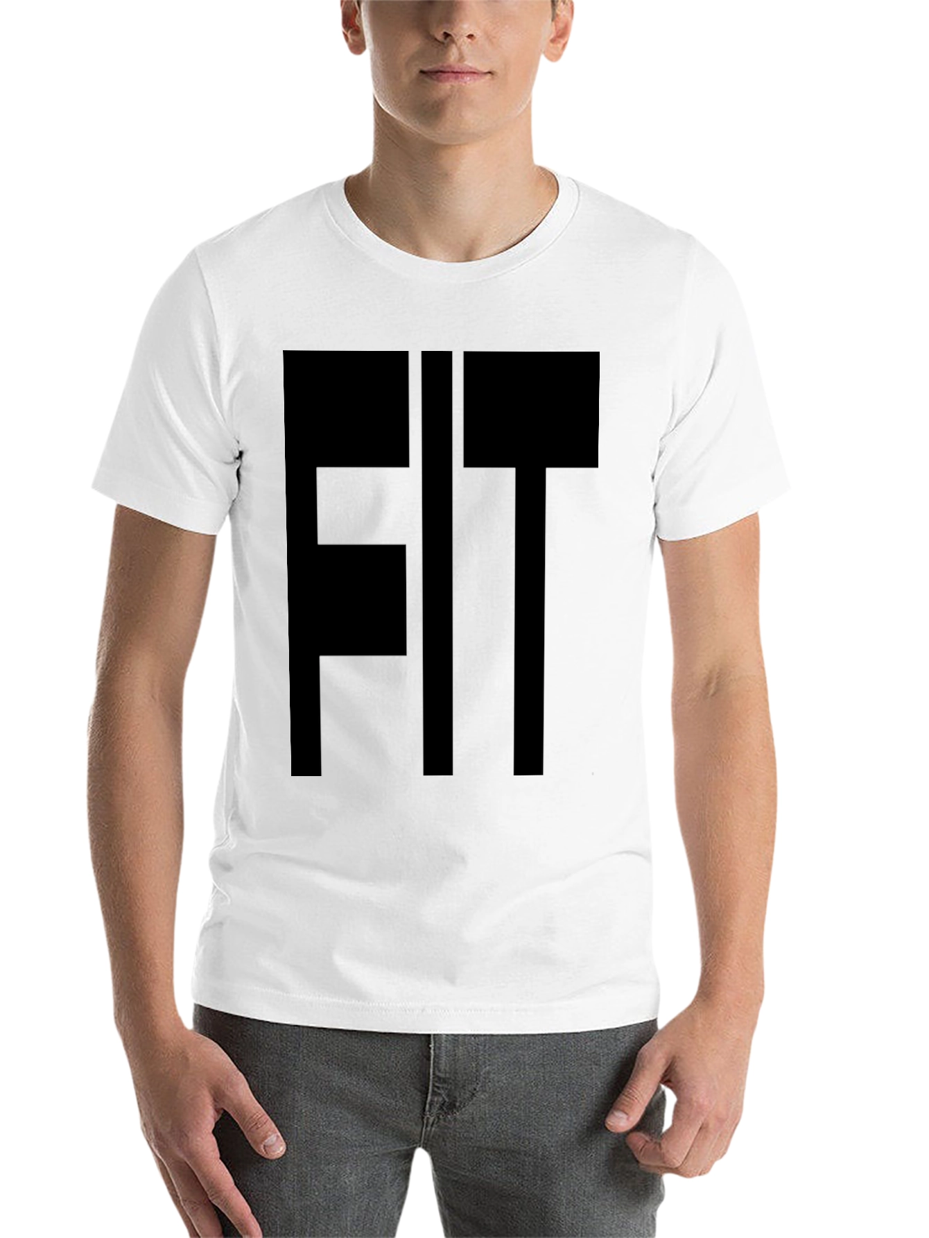 Black FIT Graphic Tee - Black Cotton Blend view 14