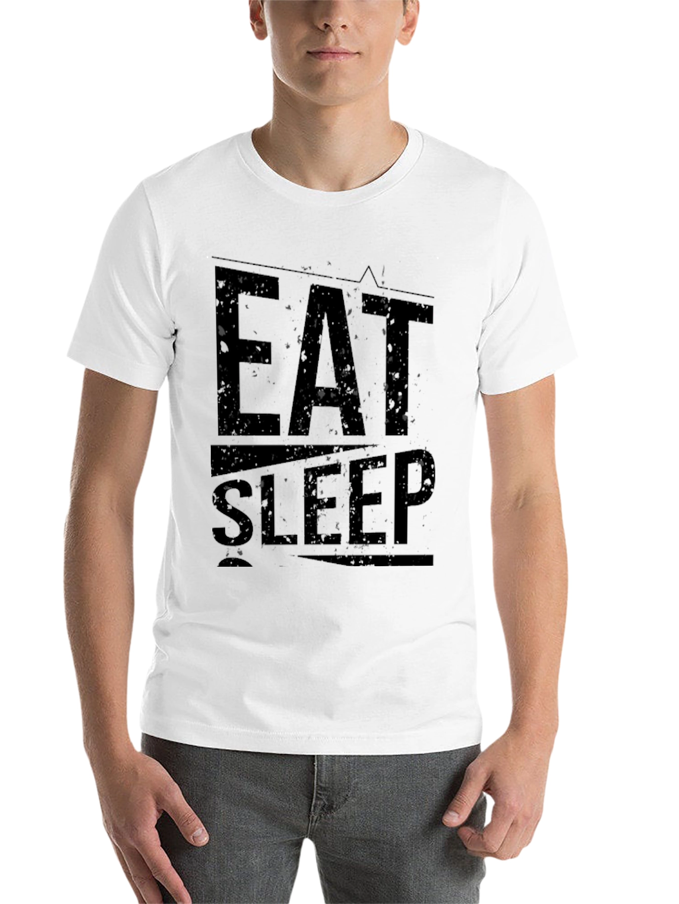 Black Eat Sleep Ski Graphic T-Shirt view 14