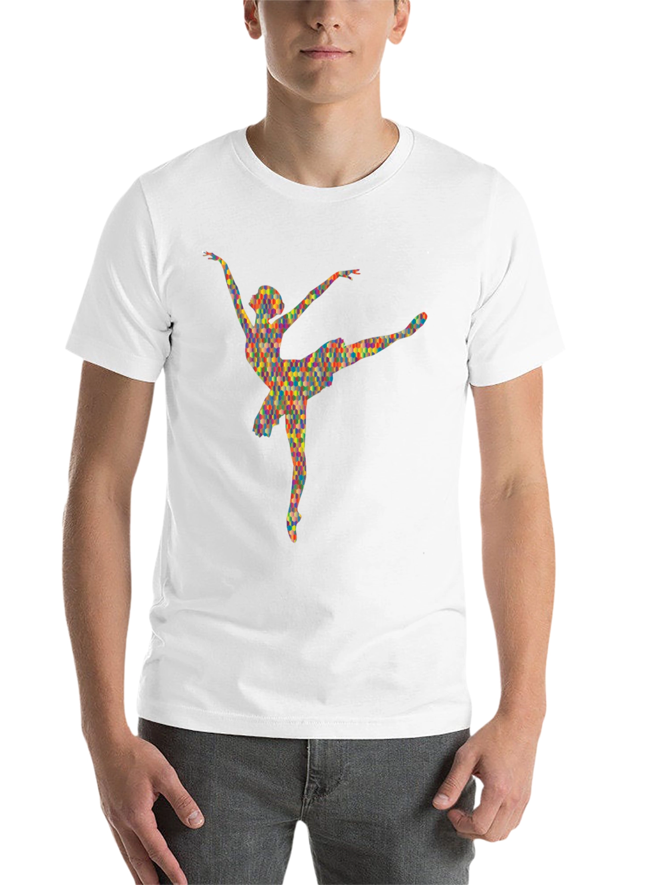 Black Geometric Ballerina Black T-Shirt view 14
