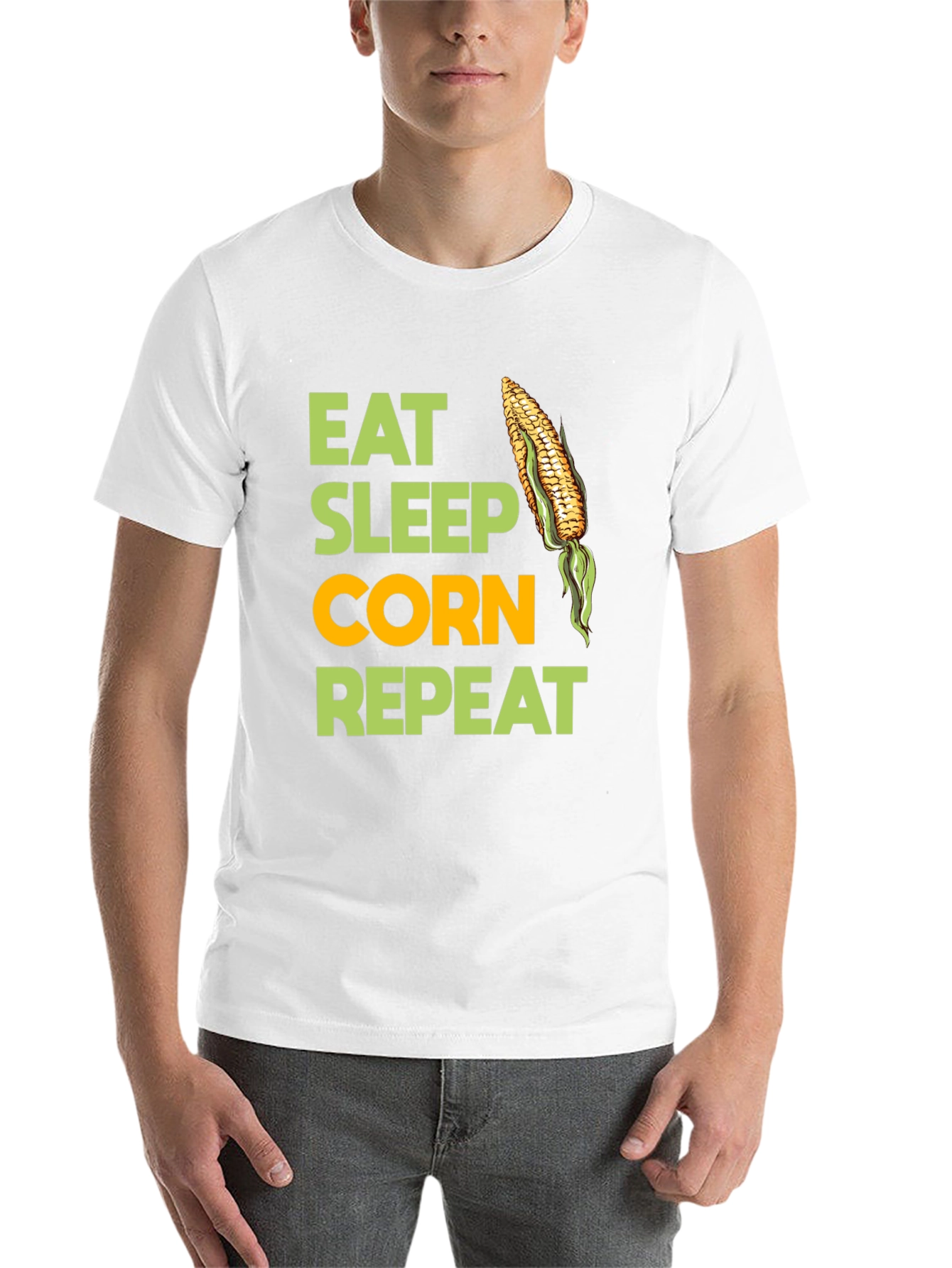 Black Eat Sleep Corn Repeat T-Shirt view 14