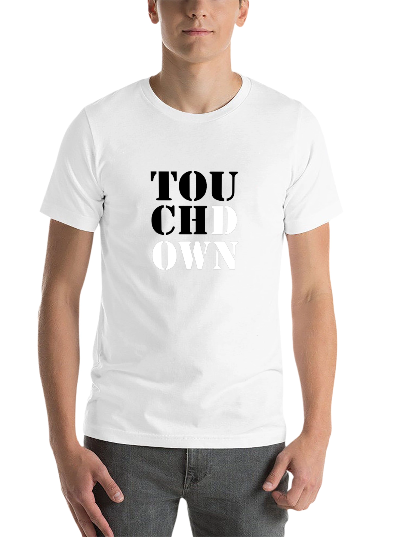 Black Touchdown Graphic Tee - Black Short Sleeve T-Shirt view 14