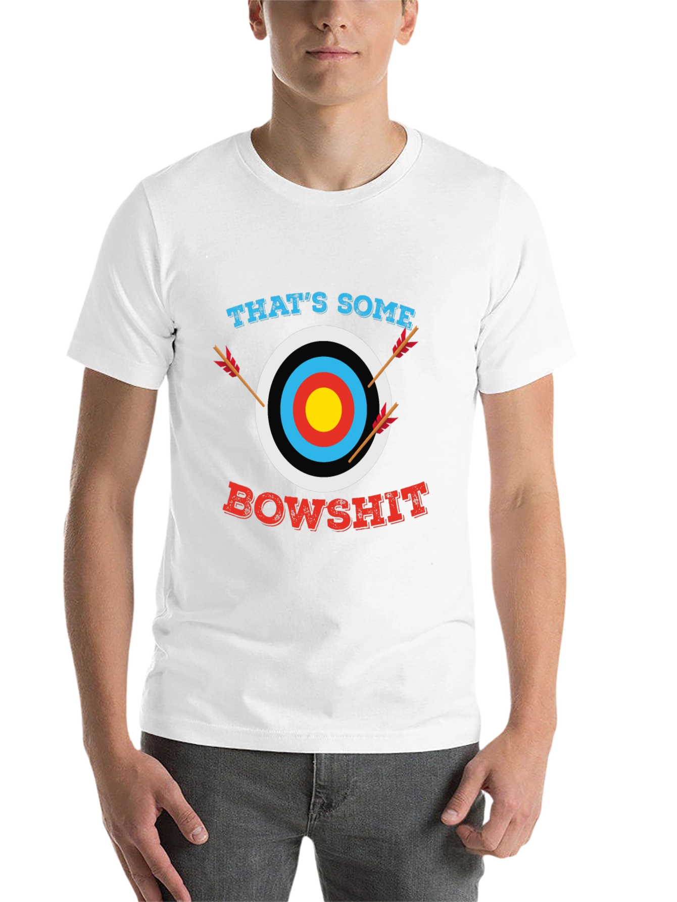 Black That's Some Bowshit Graphic T-Shirt - Archery Humor view 14