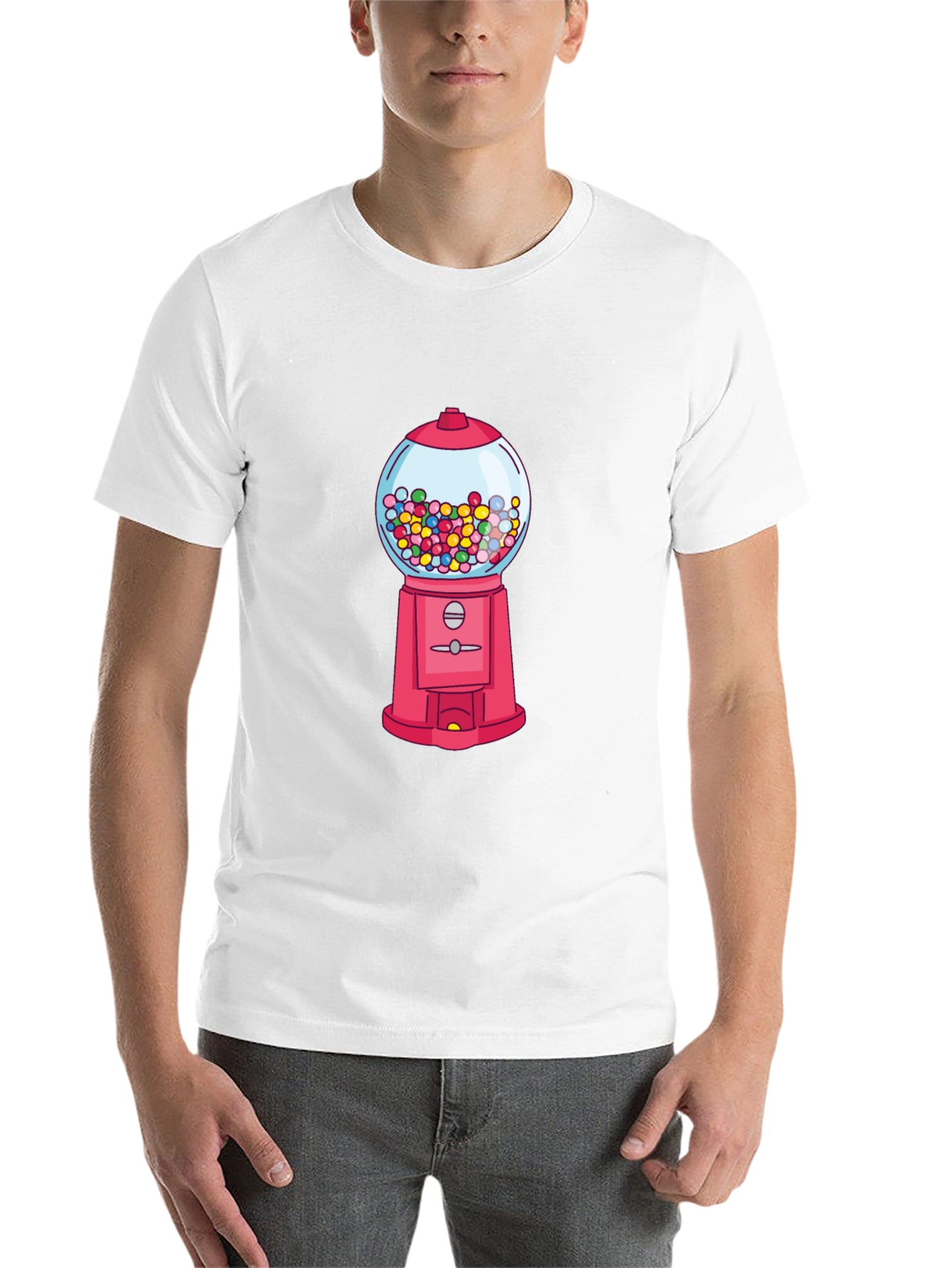 Black Gumball Machine Graphic Tee - Novelty Design T-Shirt view 14