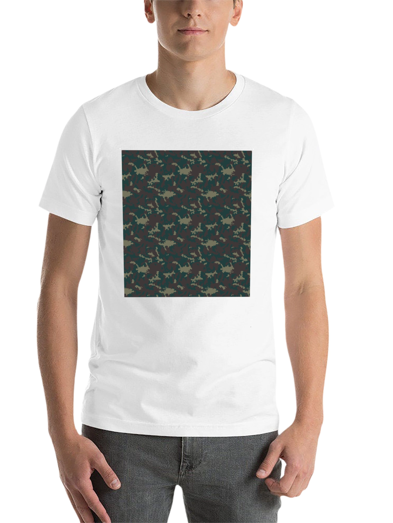 Black Camo Print Black T-Shirt - Urban Style view 14