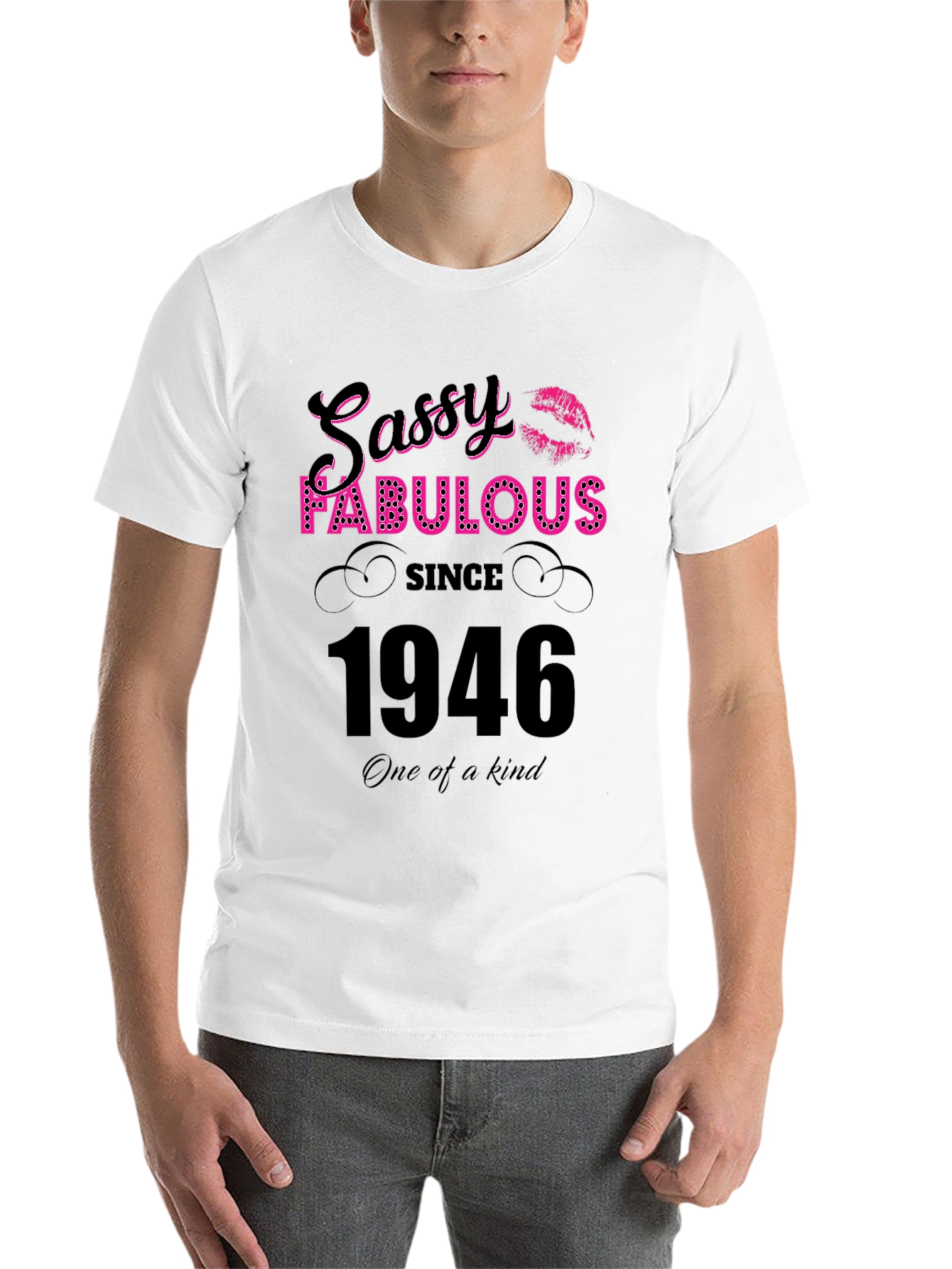 Black Sassy Fabulous Since 1946 Birthday T-Shirt view 14