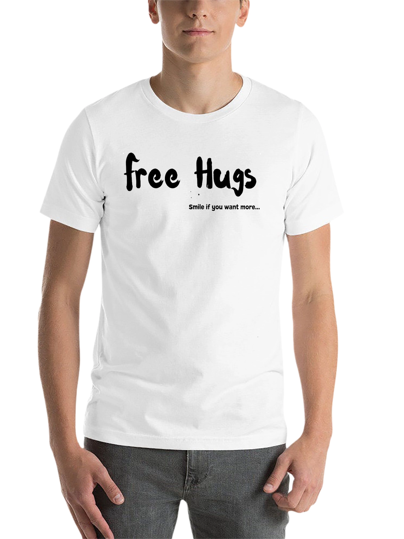 Black Free Hugs Graphic Tee - Black T-Shirt view 14