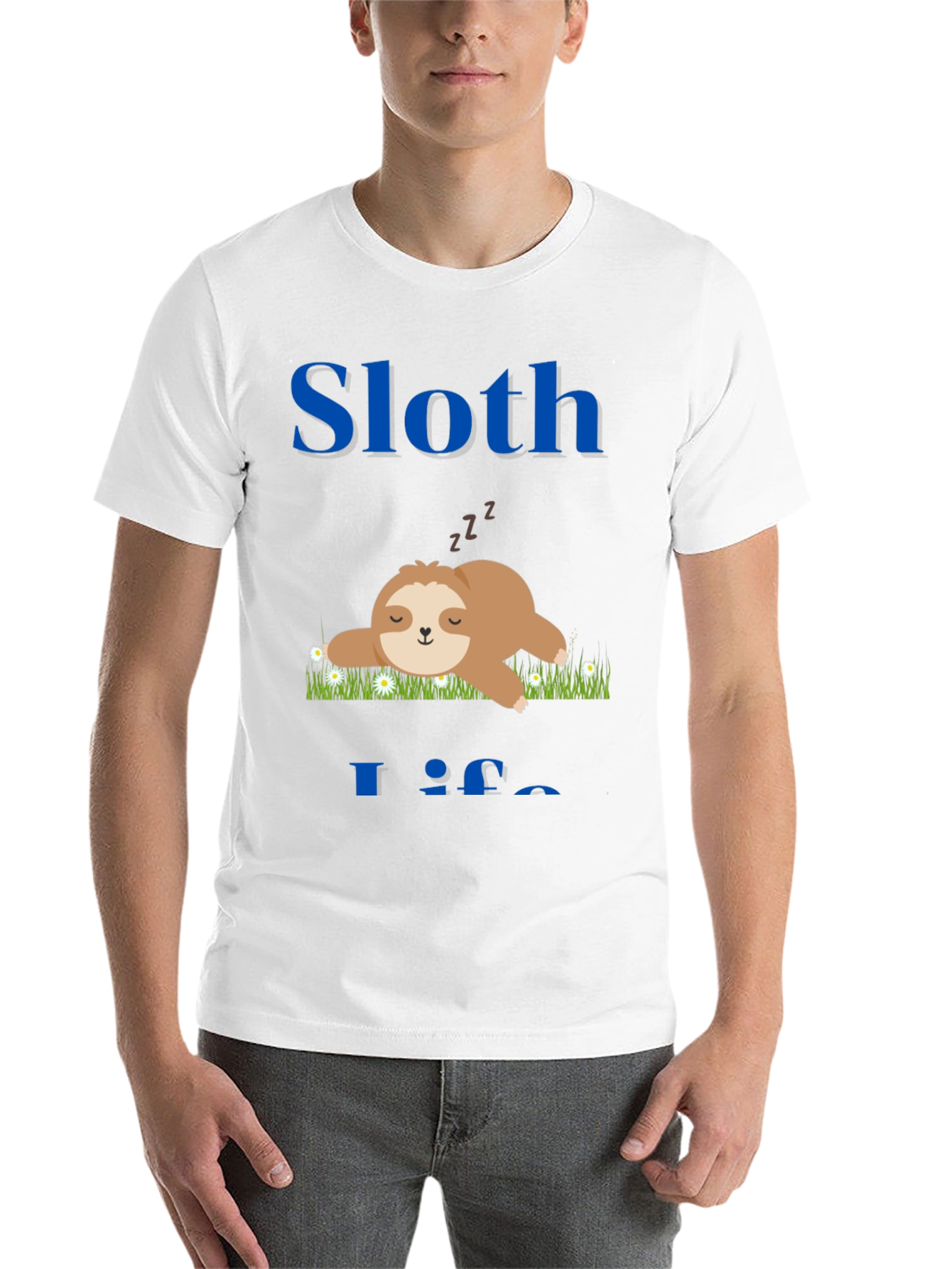 Black Sloth Life T-Shirt - Cute and Comfy view 14