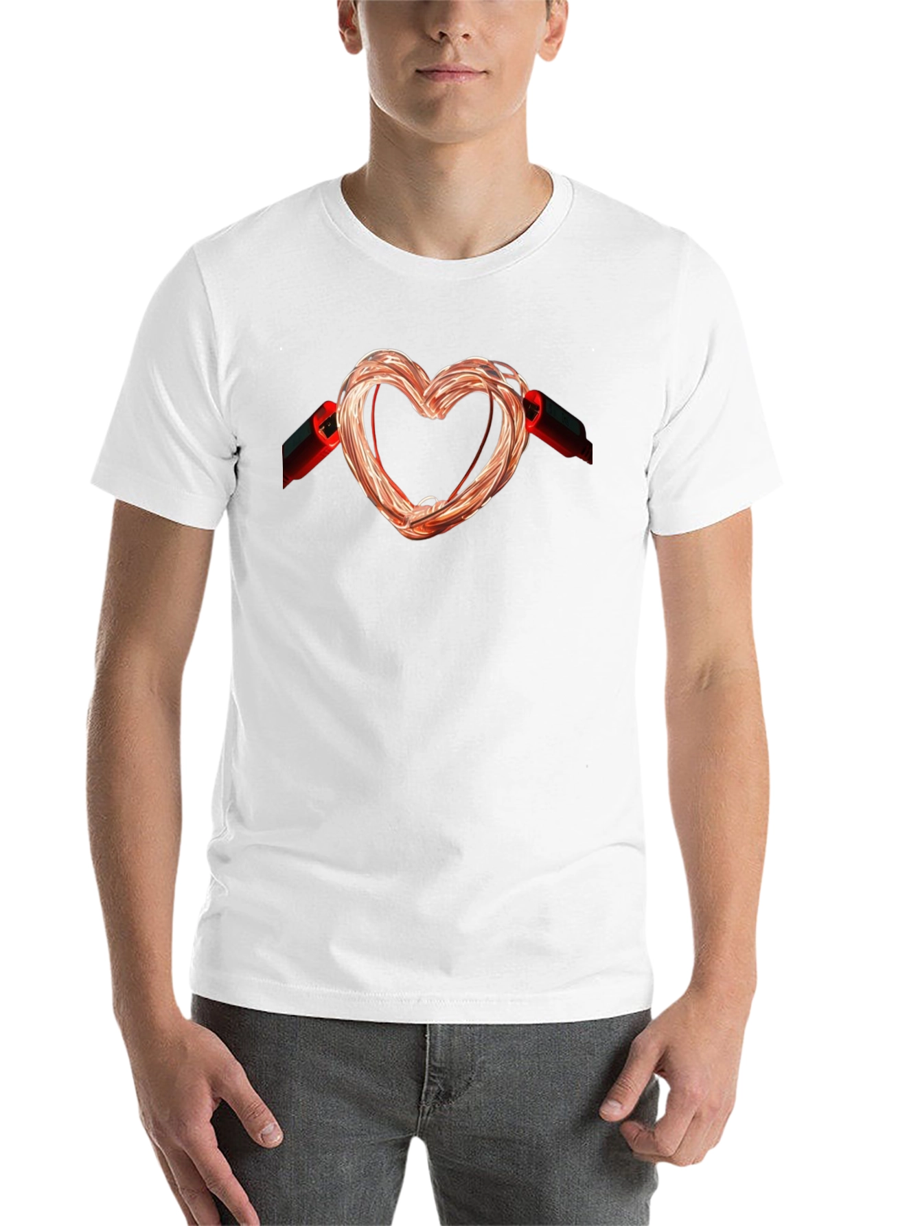Heart Shaped Wire T-Shirt - Express Your Love - 14
