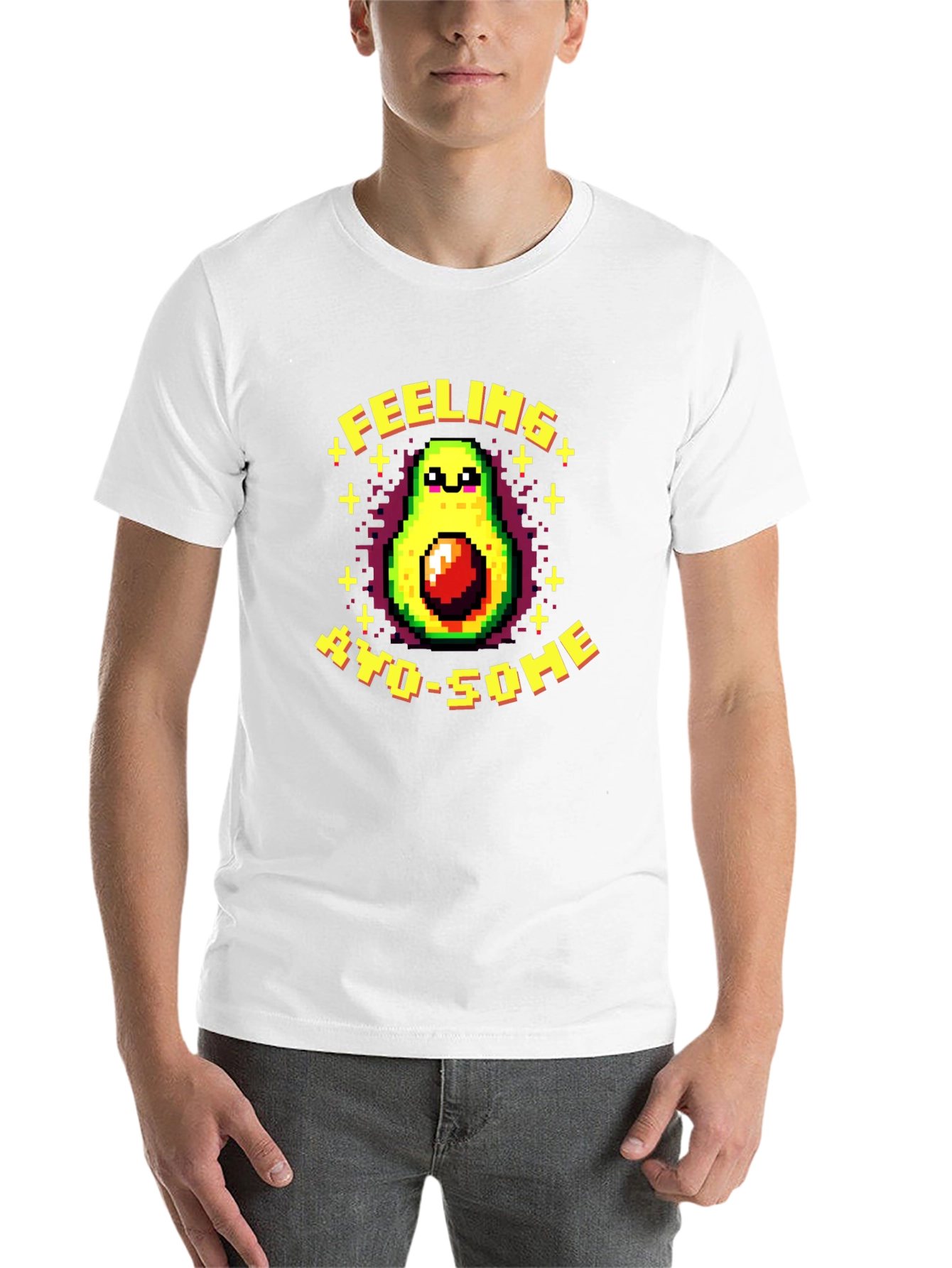 Black Feeling Avo-Some Pixelated Avocado T-Shirt view 14