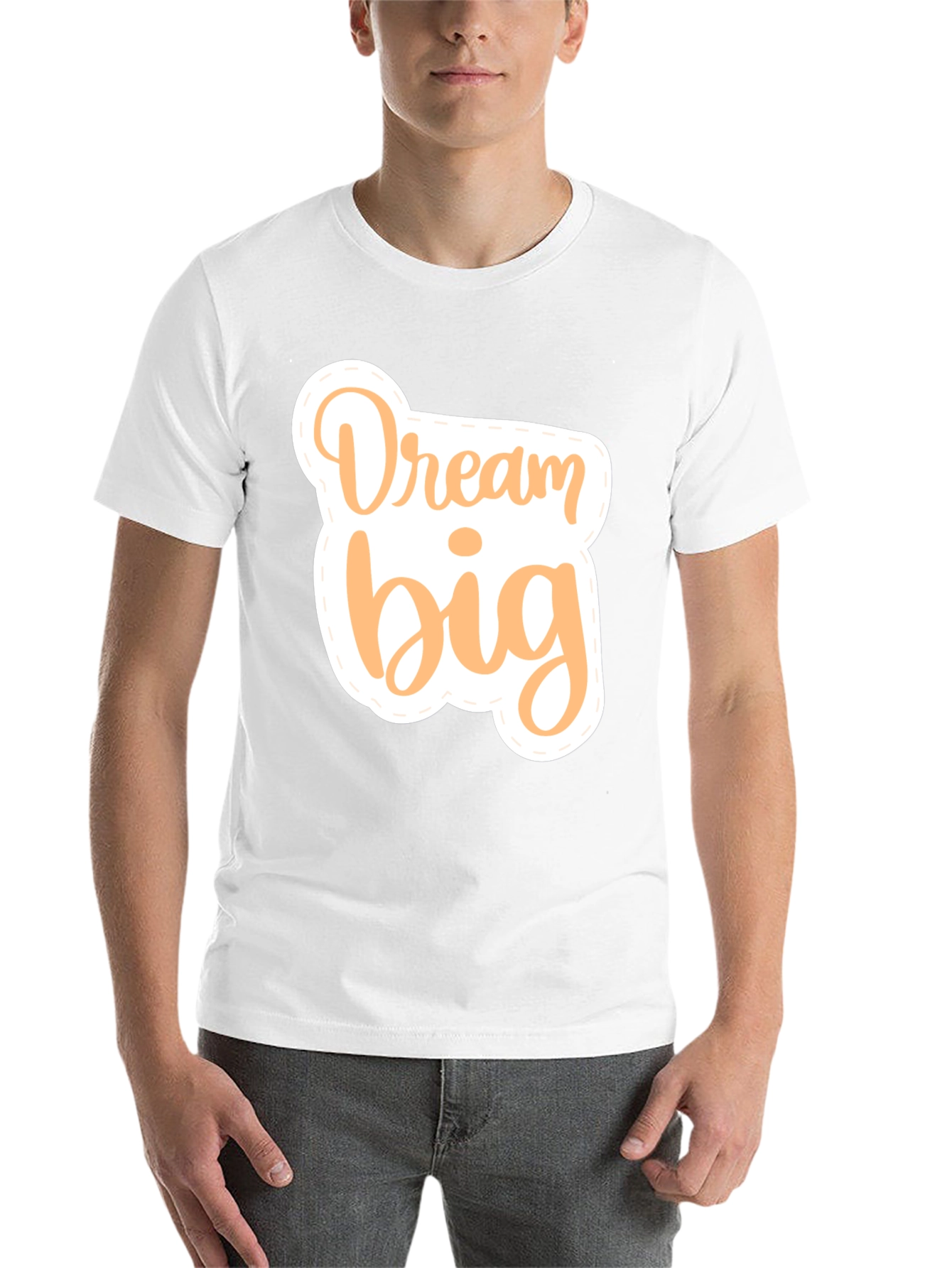 Black Dream Big Graphic Tee - Inspirational Black T-Shirt view 14