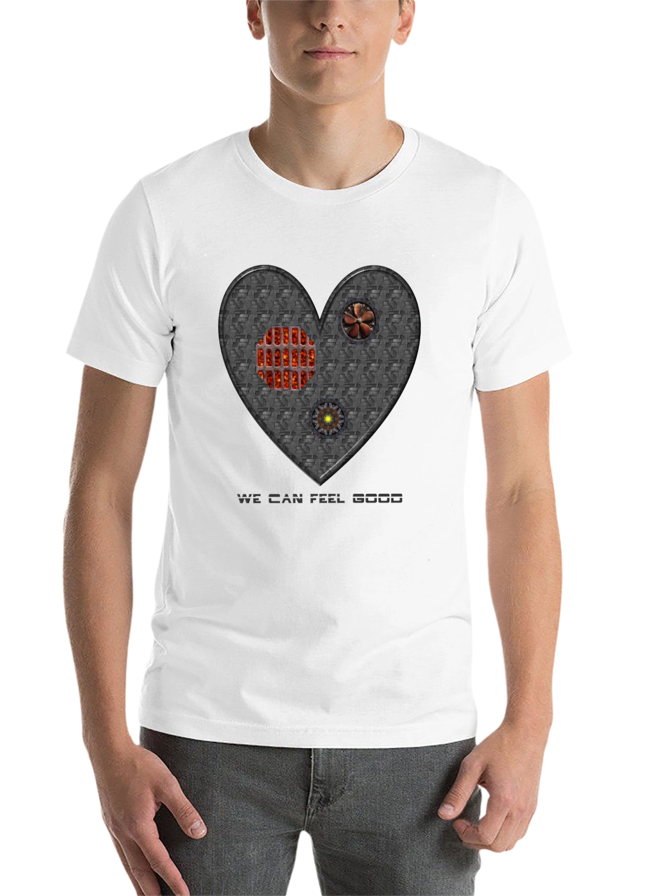 Black Steampunk Heart T-Shirt - Feel Good view 14