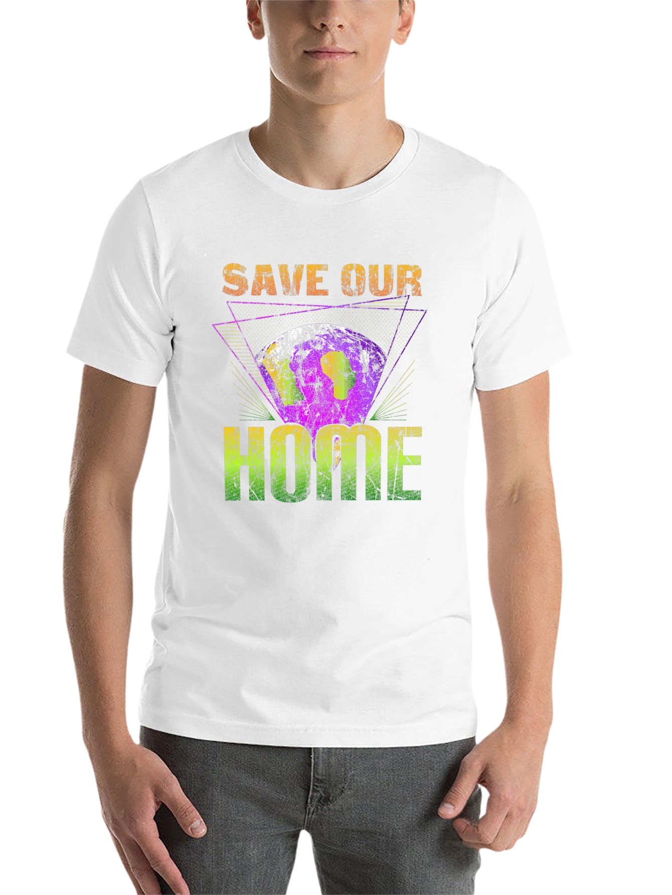 Black Save Our Home Earth Graphic T-Shirt view 14