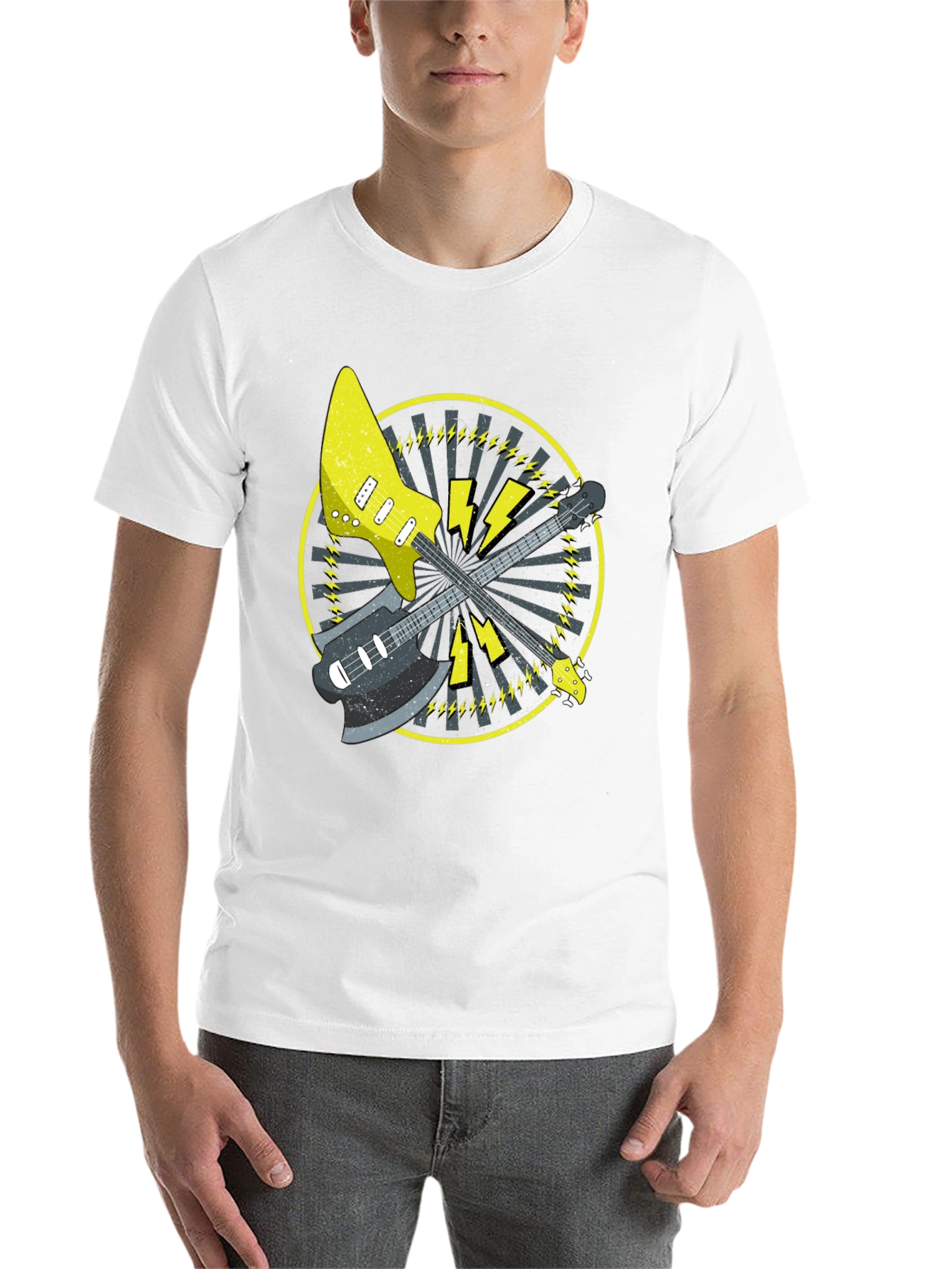 Electric Guitar Graphic Tee - Rock Music Style - 14