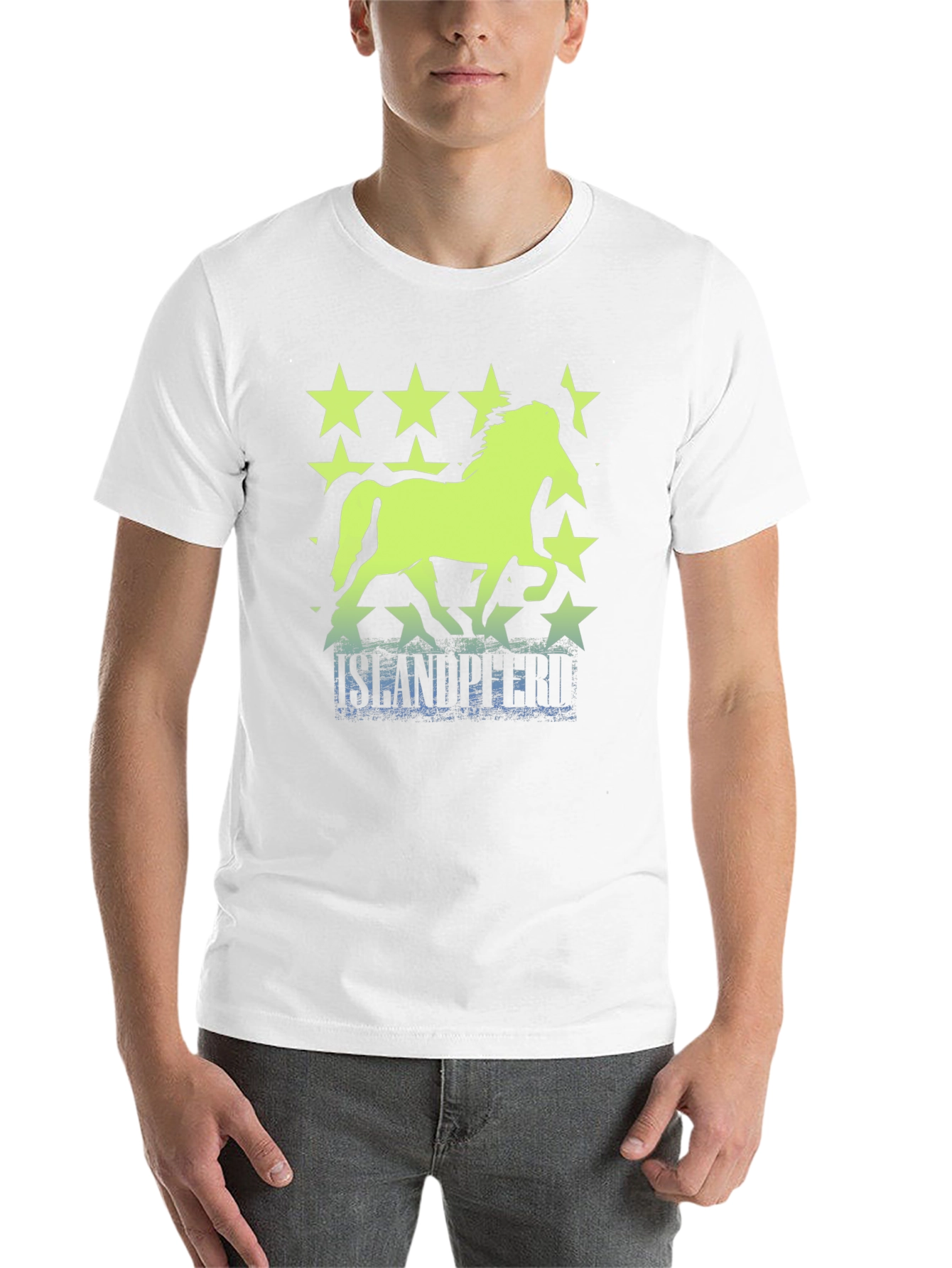 Black Icelandic Horse Stars T-Shirt view 14