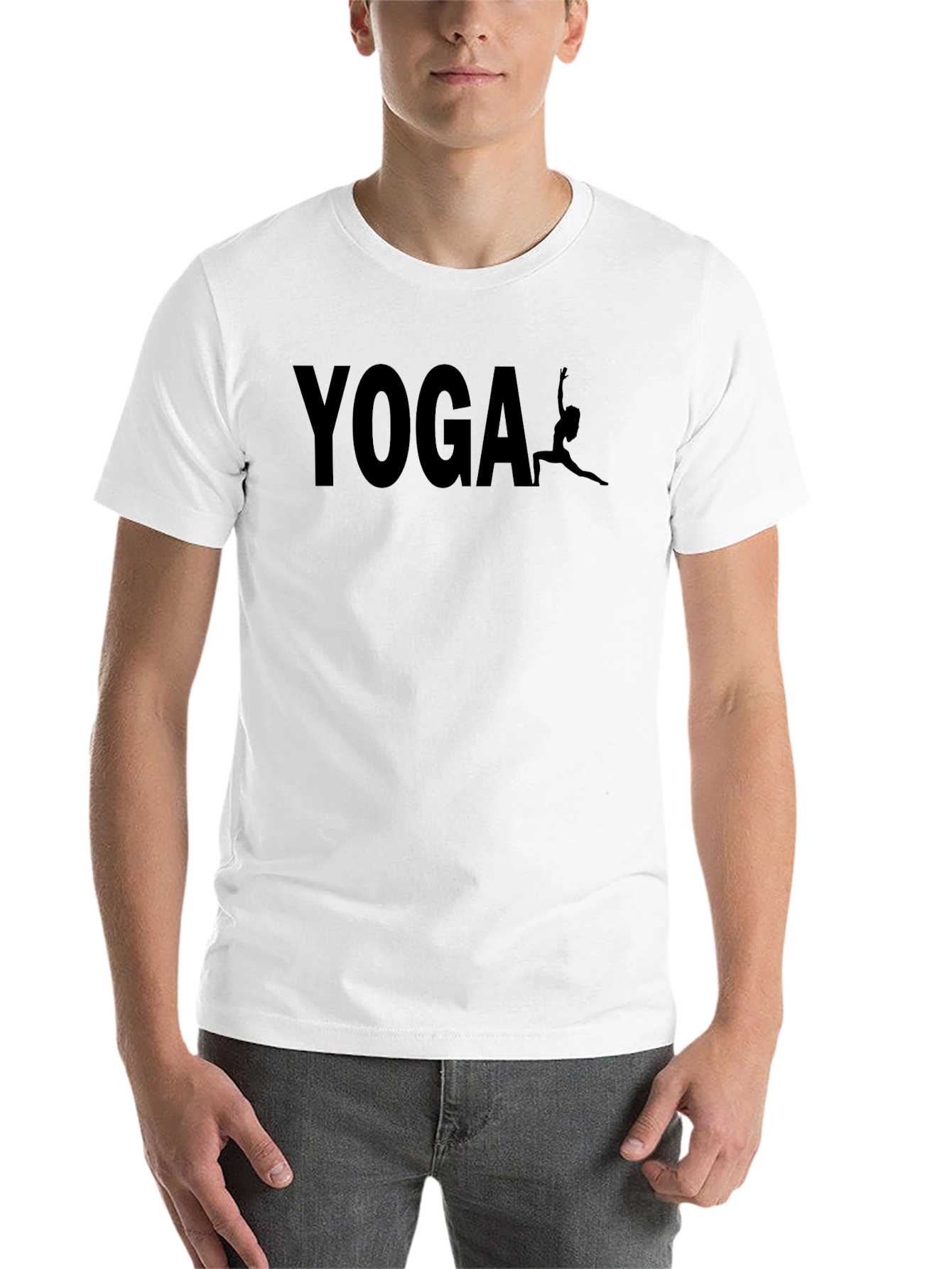 Black Yoga Graphic Print Black T-Shirt view 14