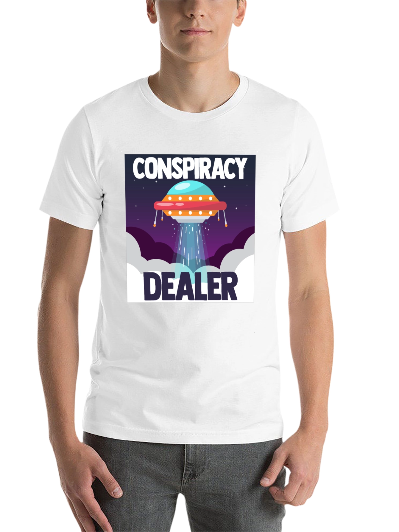 Black Conspiracy Dealer UFO T-Shirt view 14