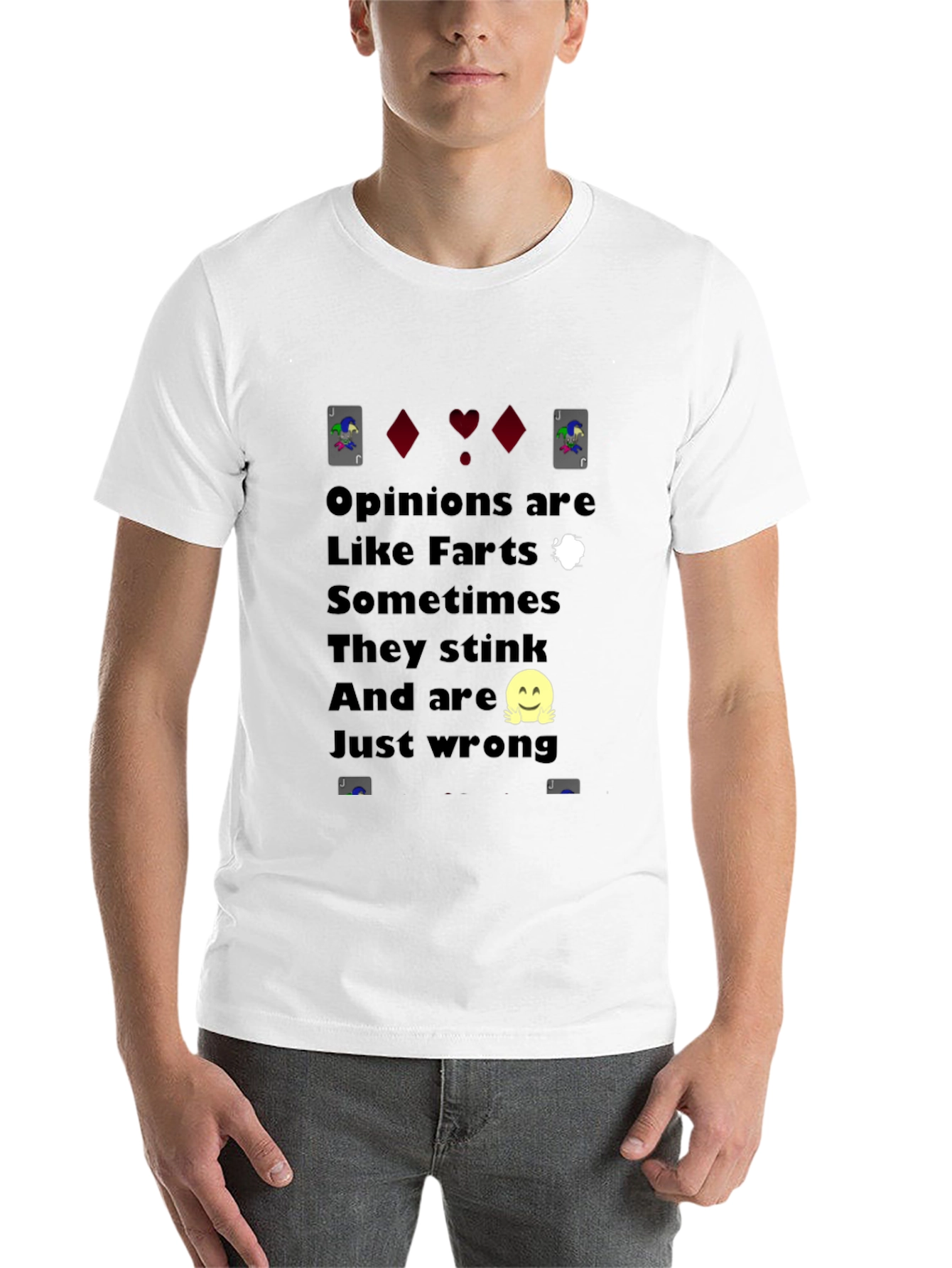 Black Funny Opinion T-Shirt - Like Farts view 14