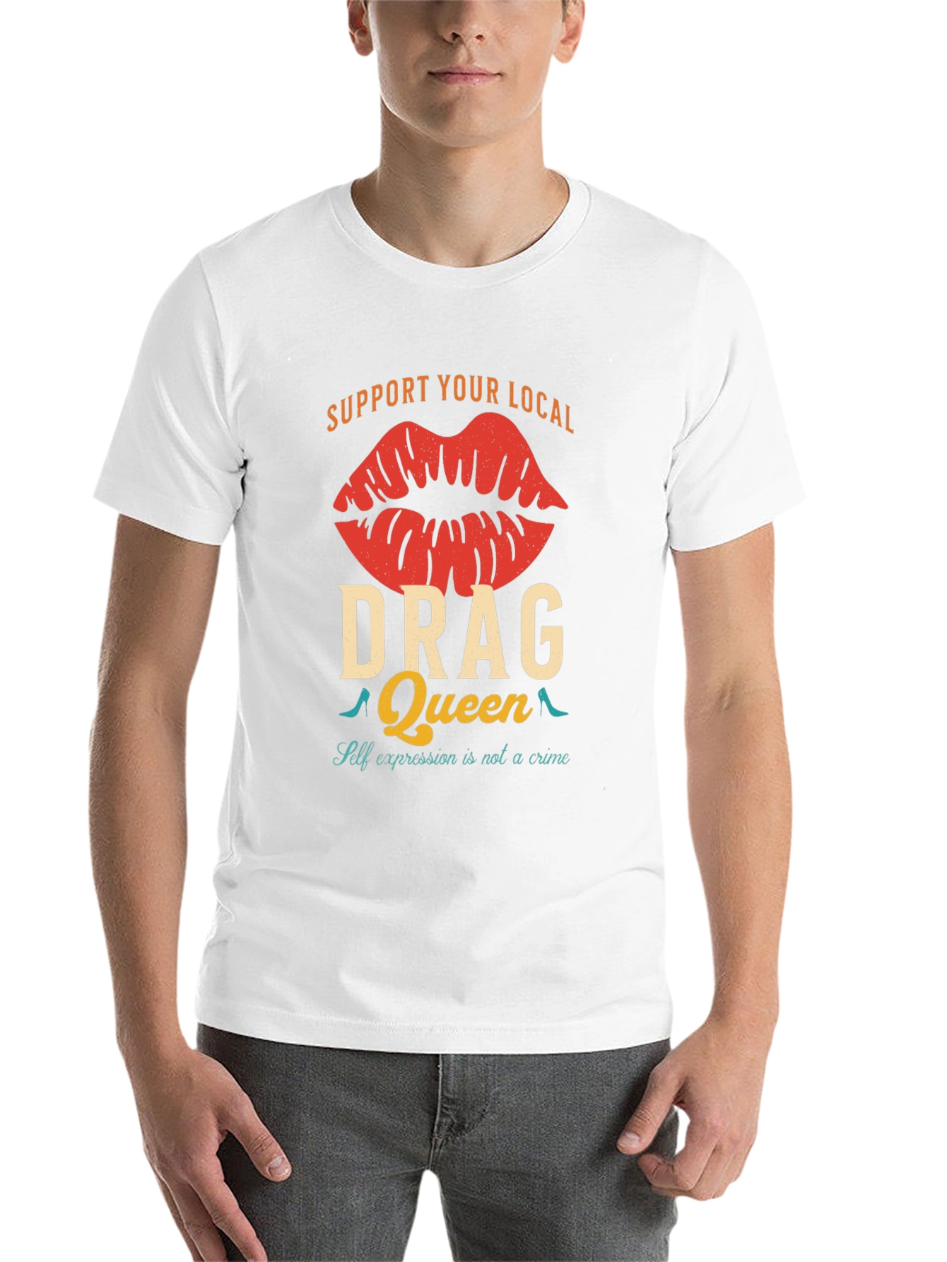 Black Support Your Local Drag Queen T-Shirt view 14