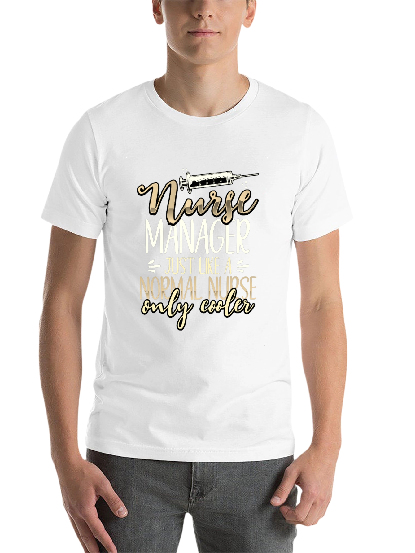 Black Nurse Manager Funny T-Shirt - Only Cooler! view 14
