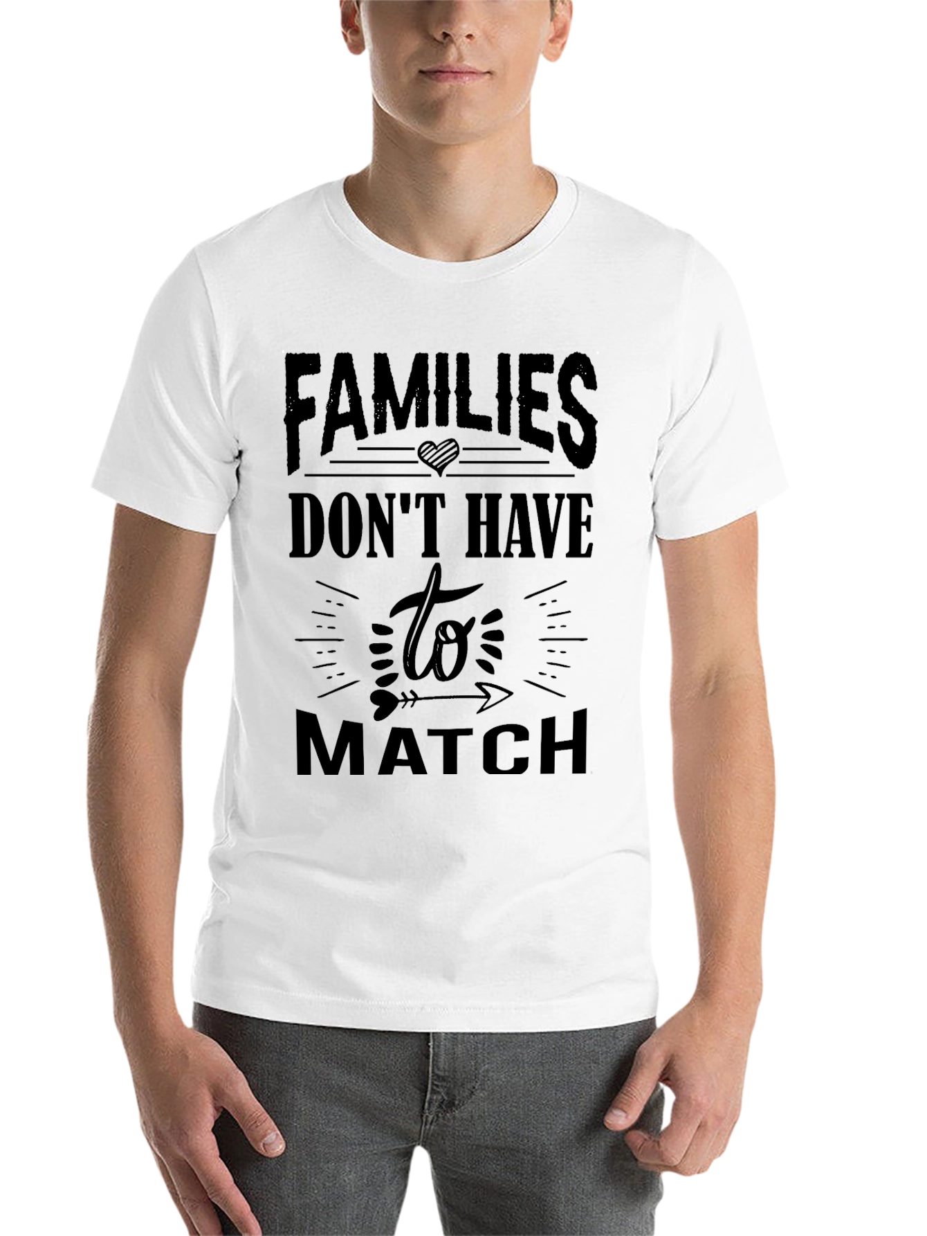 Black Families Don't Have to Match Black Graphic Tee view 14