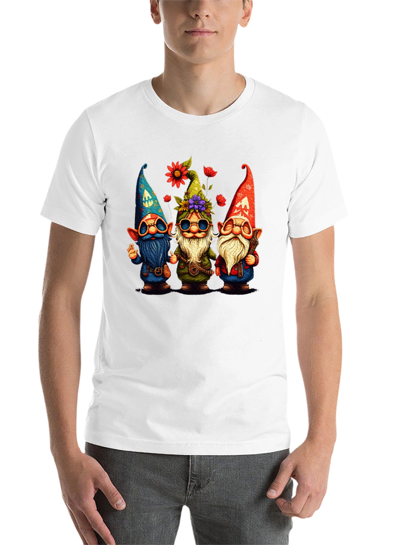 Black Hippie Gnome Graphic Tee view 14