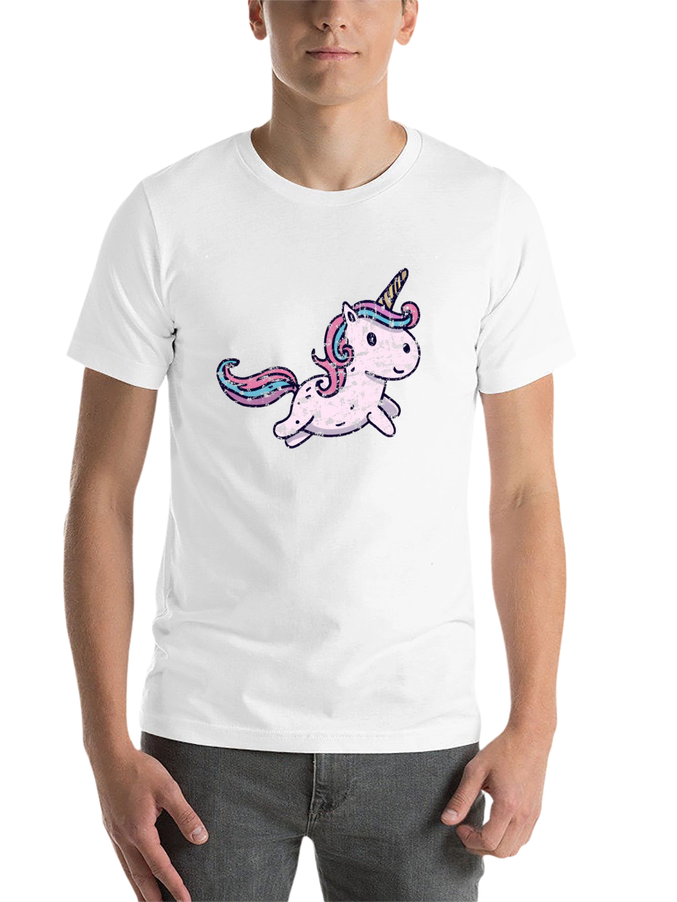Black Unicorn Graphic Tee - Men's Black T-Shirt view 14