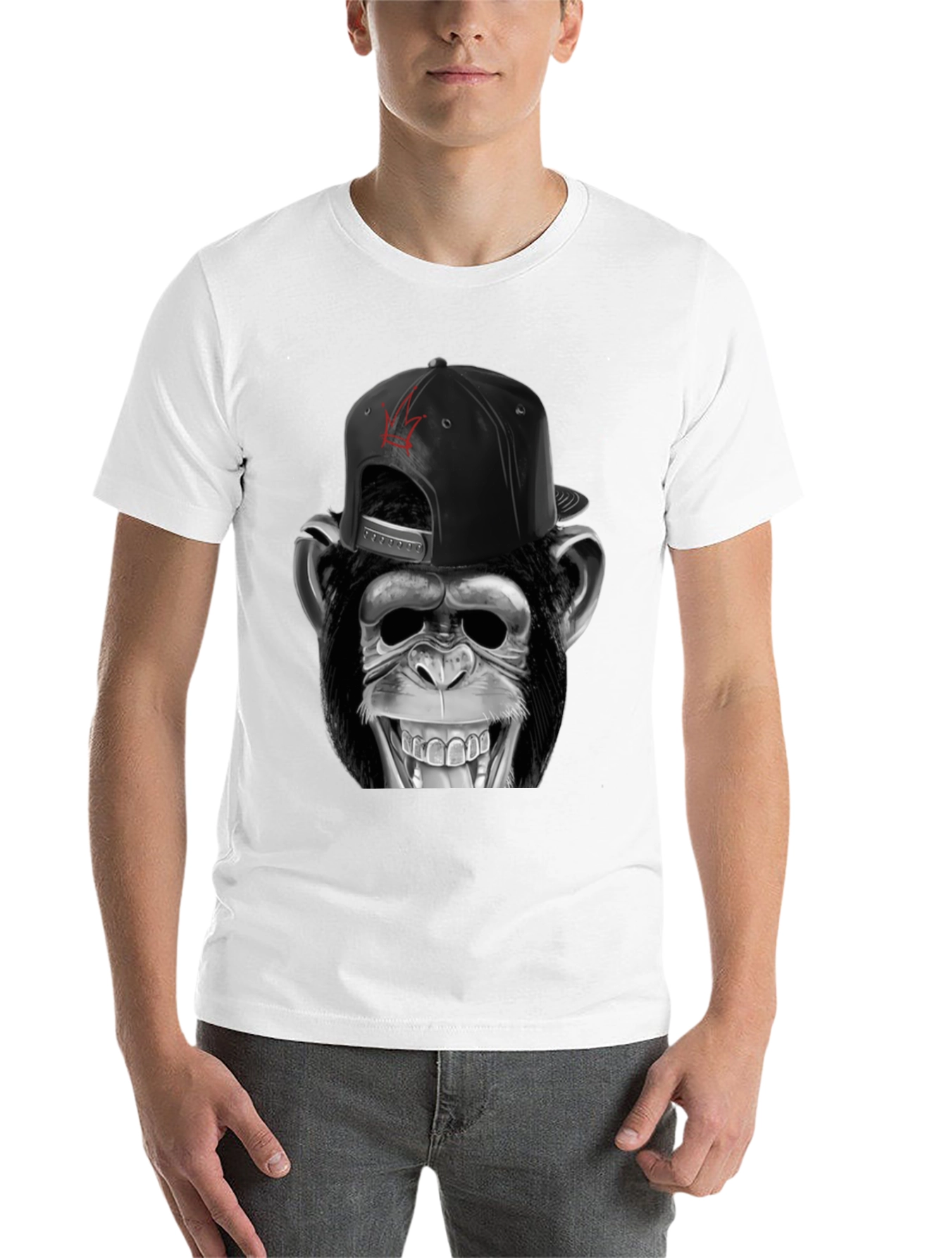 Black Monkey T-Shirt - Funny Animal Tee view 14