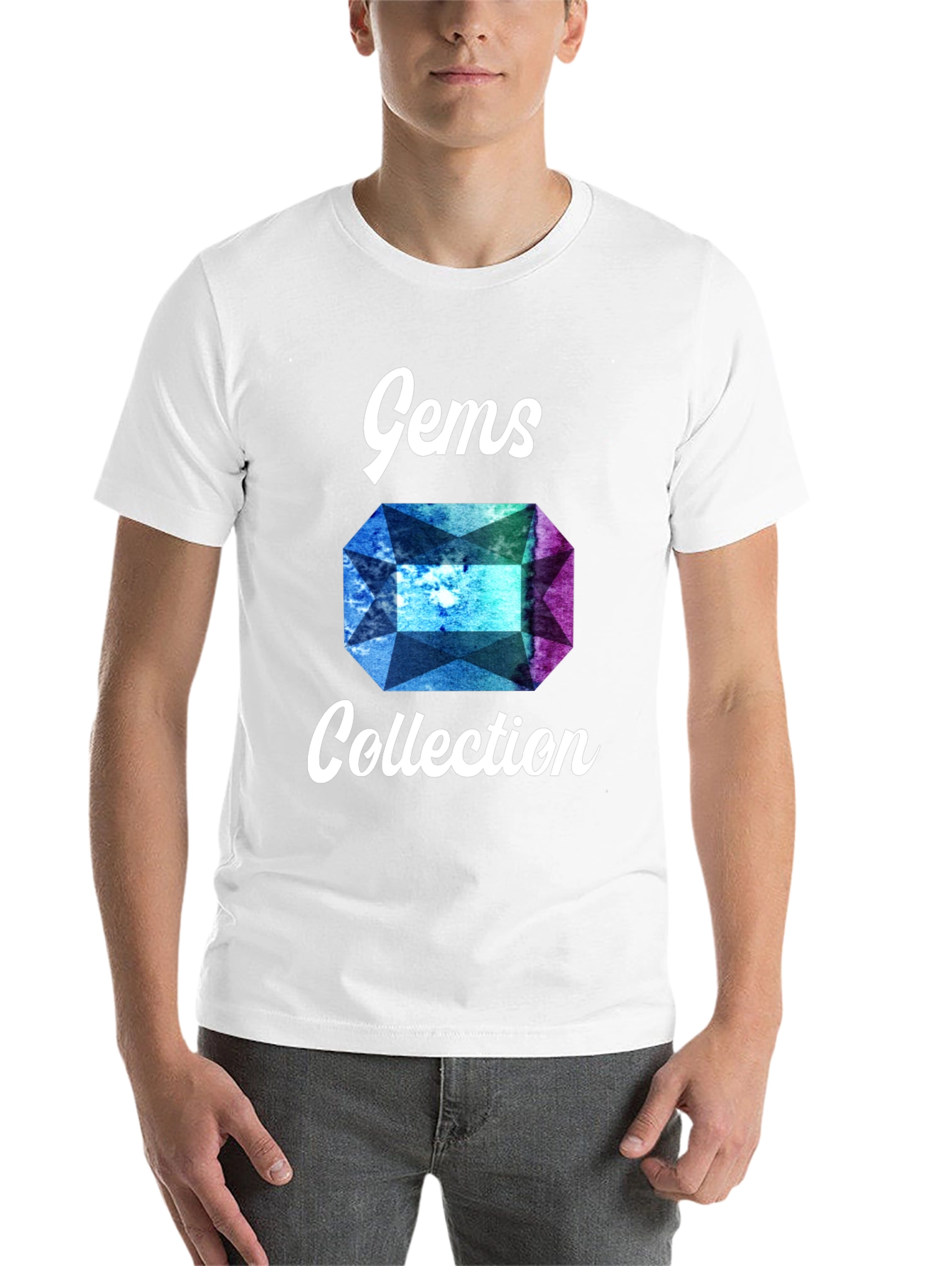 Black Gems Collection Graphic Tee - Stylish Gemstone Design view 14