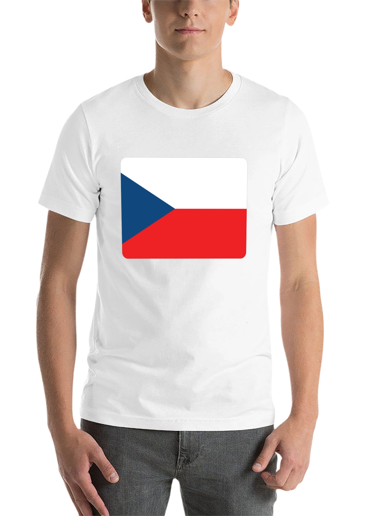 Black Czech Republic Flag T-Shirt view 14