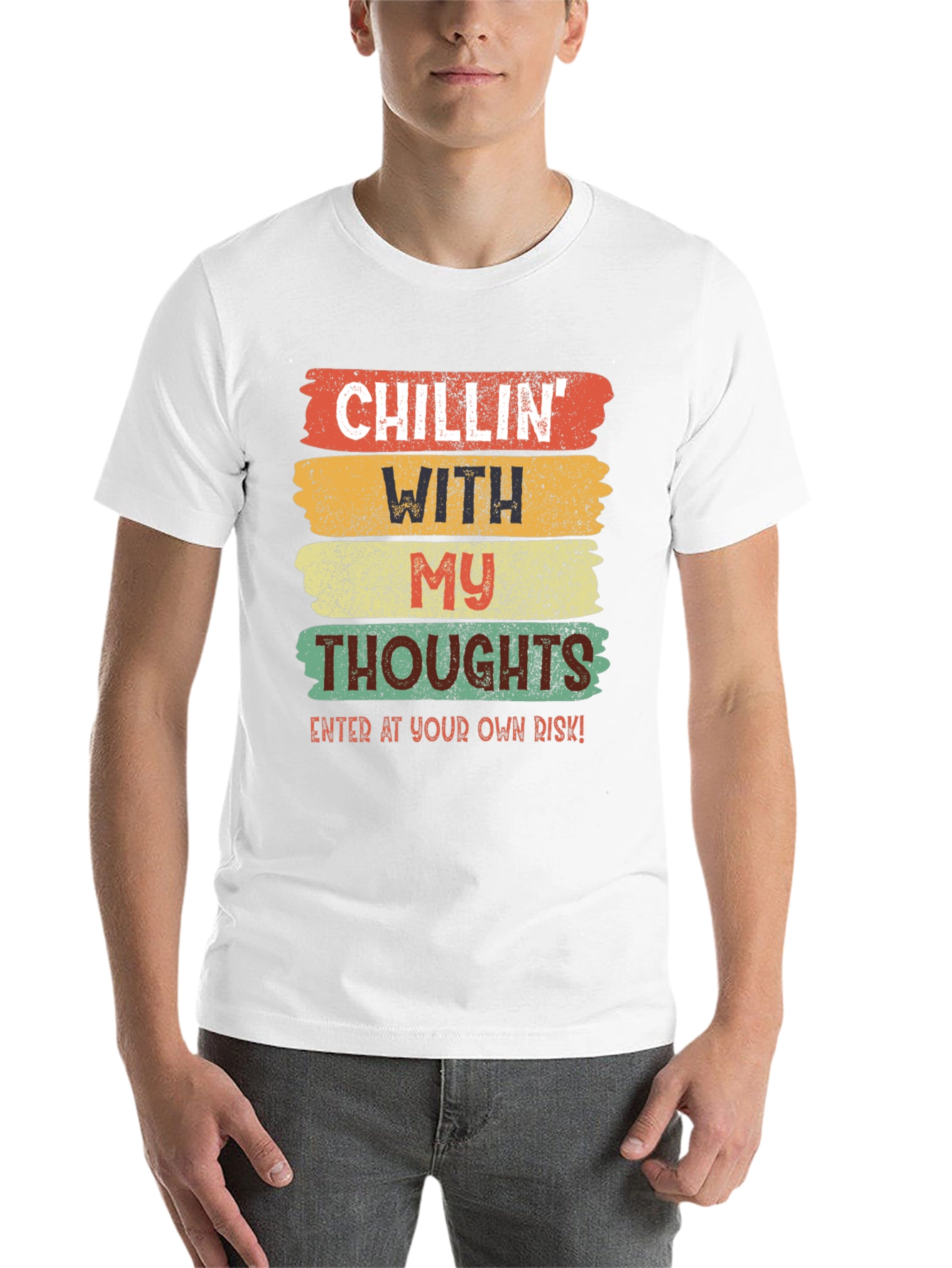 Black Chillin' With My Thoughts Graphic Tee view 14