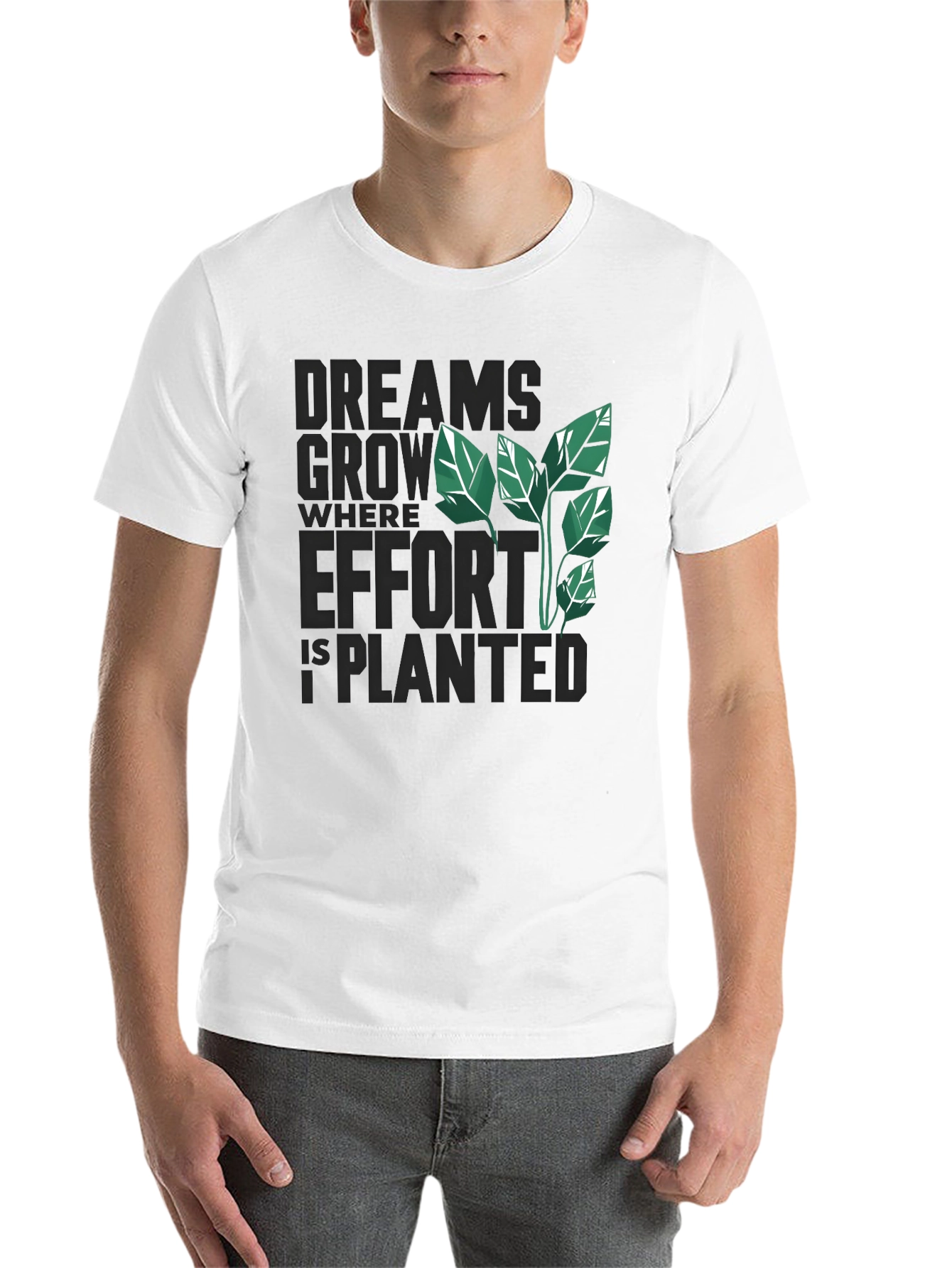 Black Dreams Grow Where Effort is Planted T-Shirt view 14