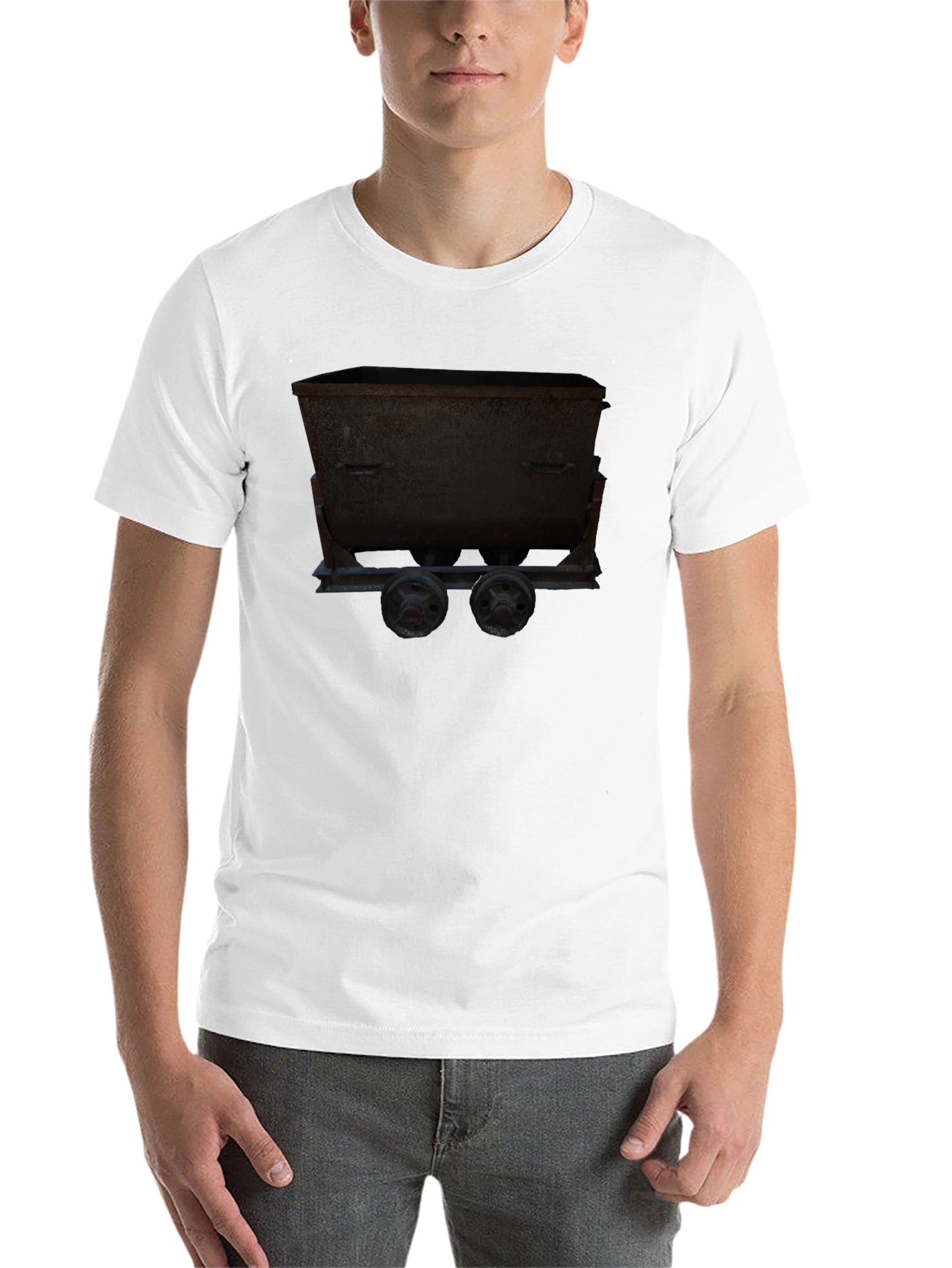 Black Mining Cart Graphic Tee - Dark view 14
