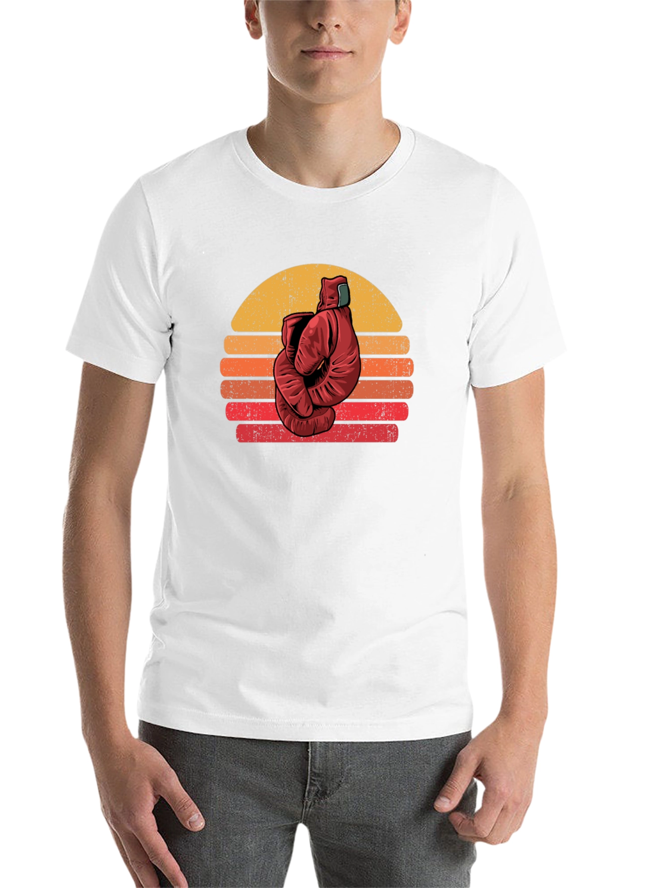 Black Retro Boxing Glove Graphic Tee view 14