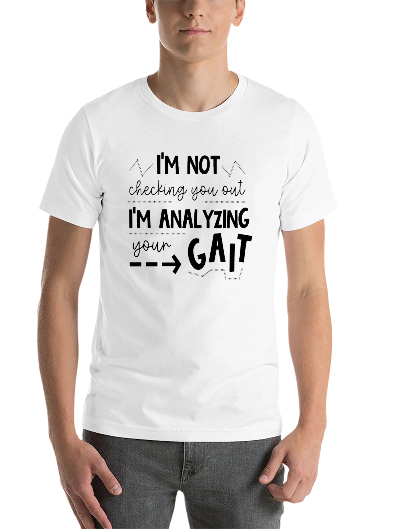 Black Analyzing Your Gait Funny Novelty Tee view 14