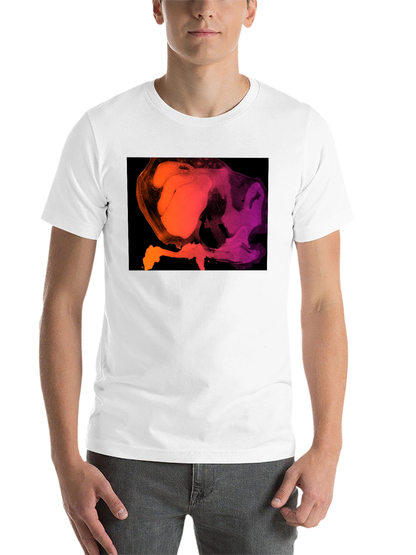 Black Abstract Gradient T-Shirt - Modern Art Tee view 14