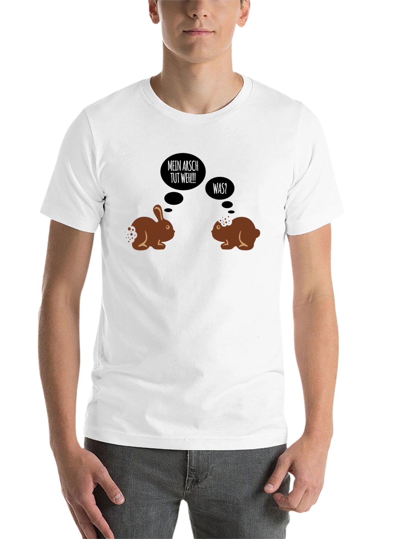 Black Humorous Easter Bunny T-Shirt view 14