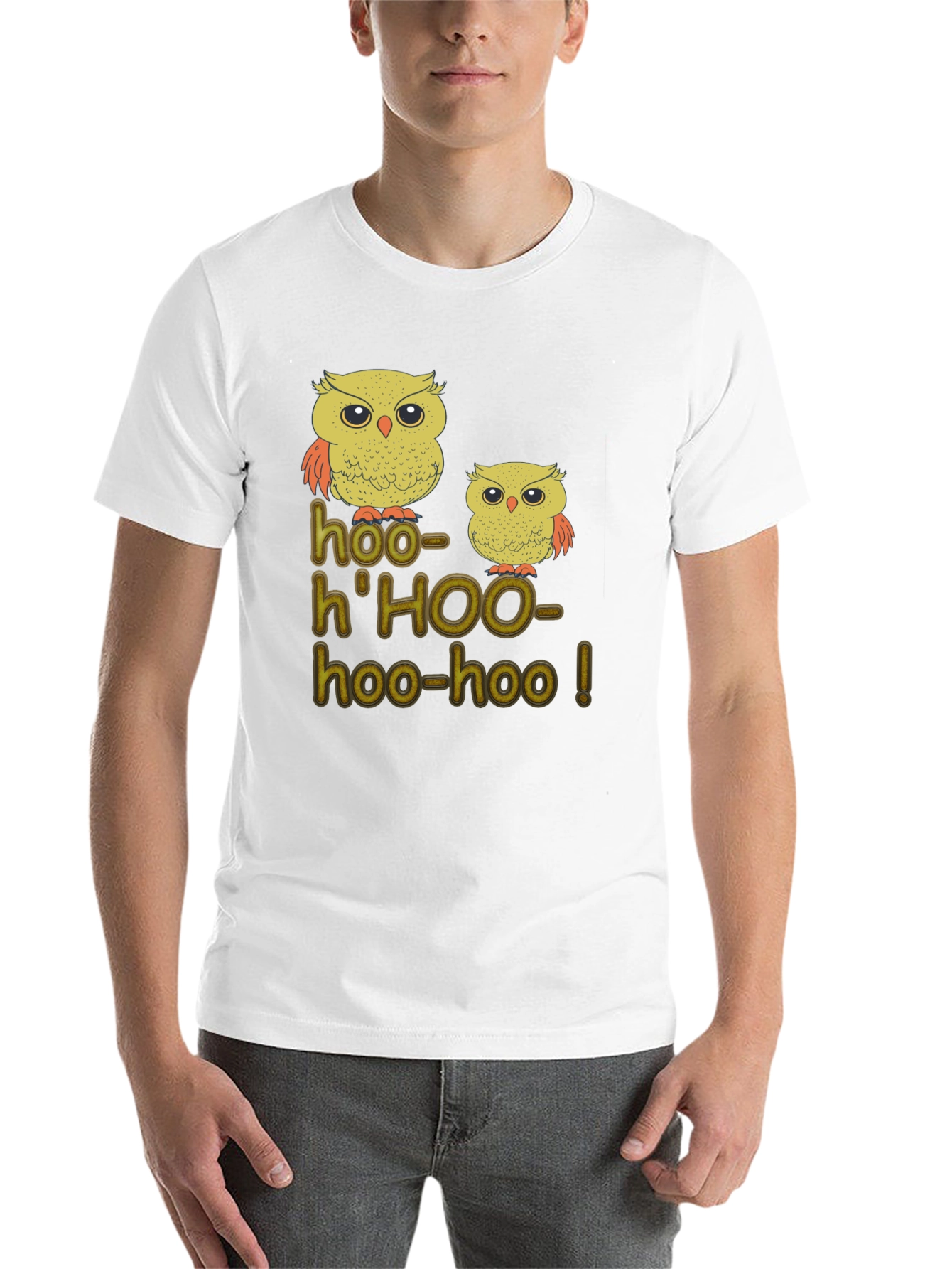 Black Owl Hoo-Hoo! Black Graphic T-Shirt view 14