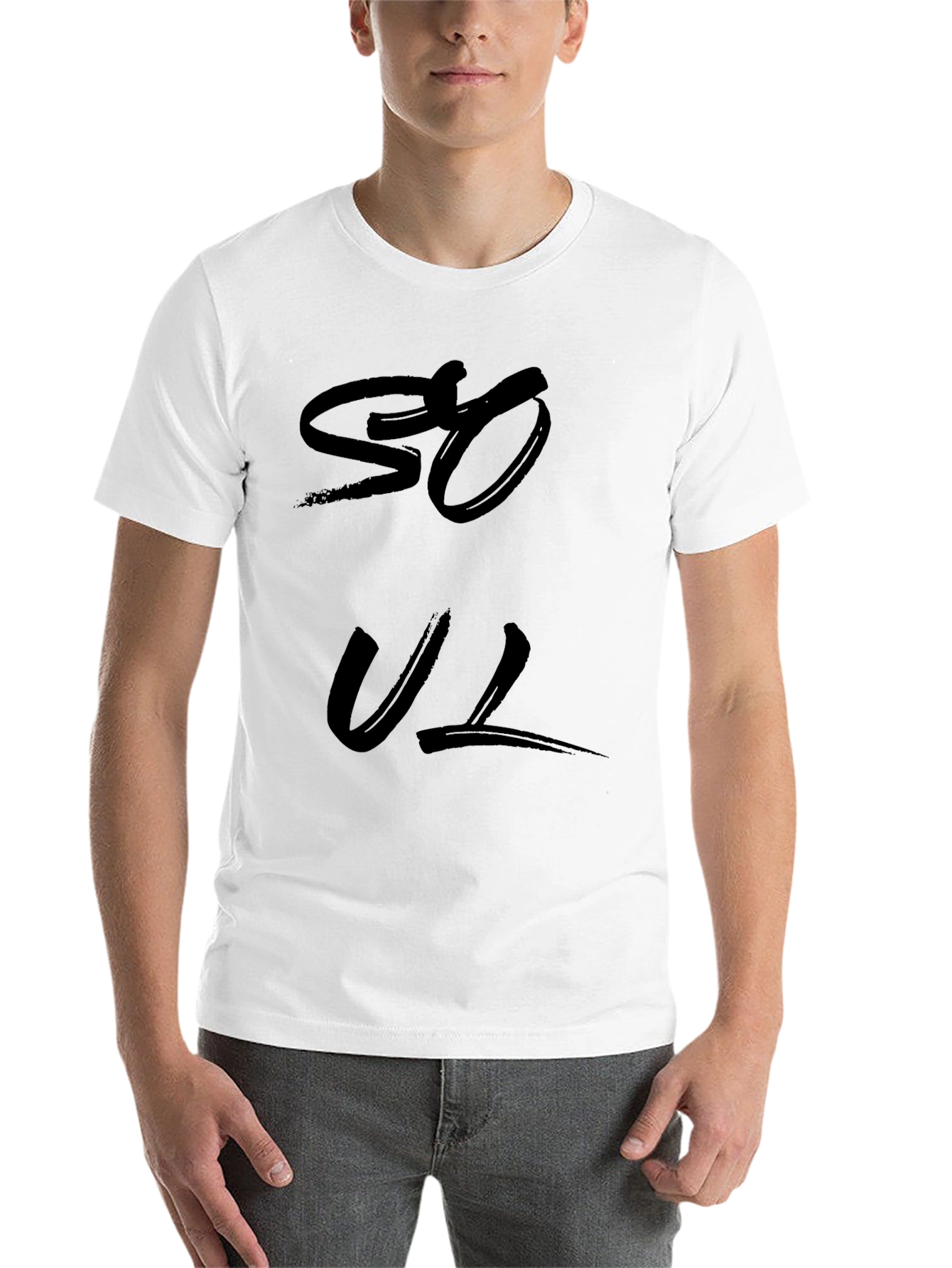 Black Soul Graphic Print T-Shirt - Black view 14