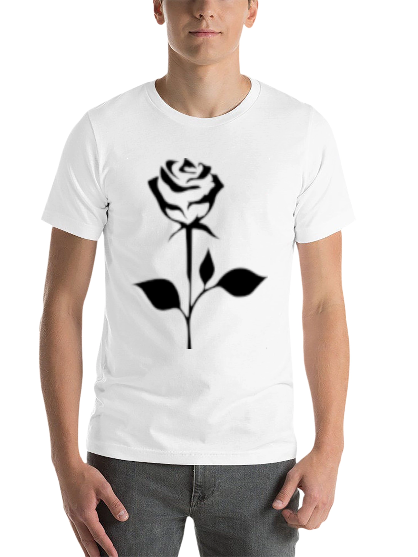 Black Black Rose Graphic Tee - Men's Casual Style view 14