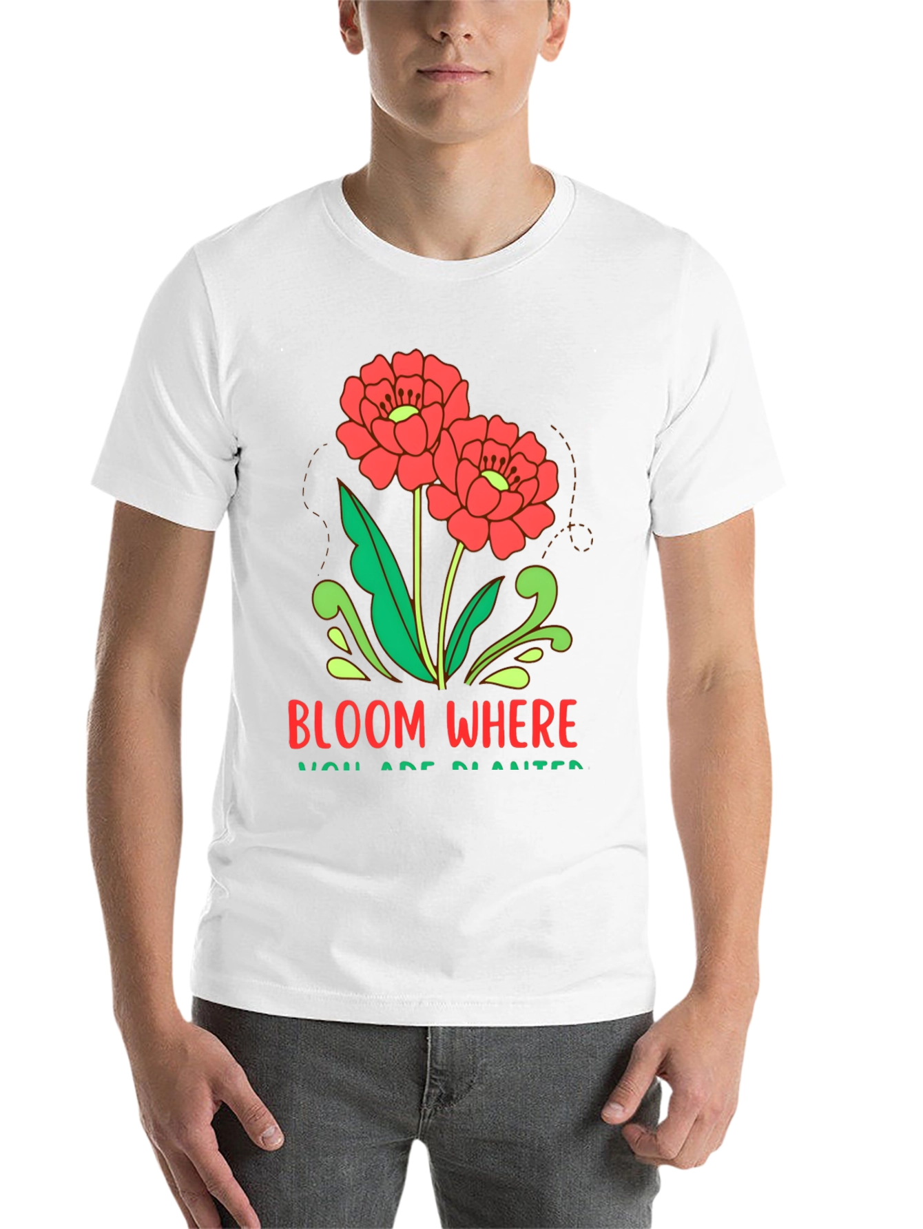 Black Bloom Where You Are Planted Graphic Tee view 14