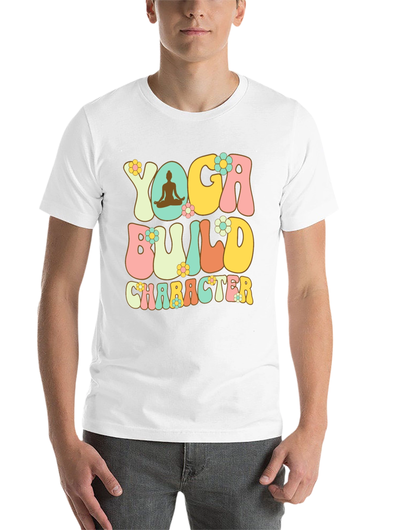 Black Yoga Build Character Graphic Tee view 14