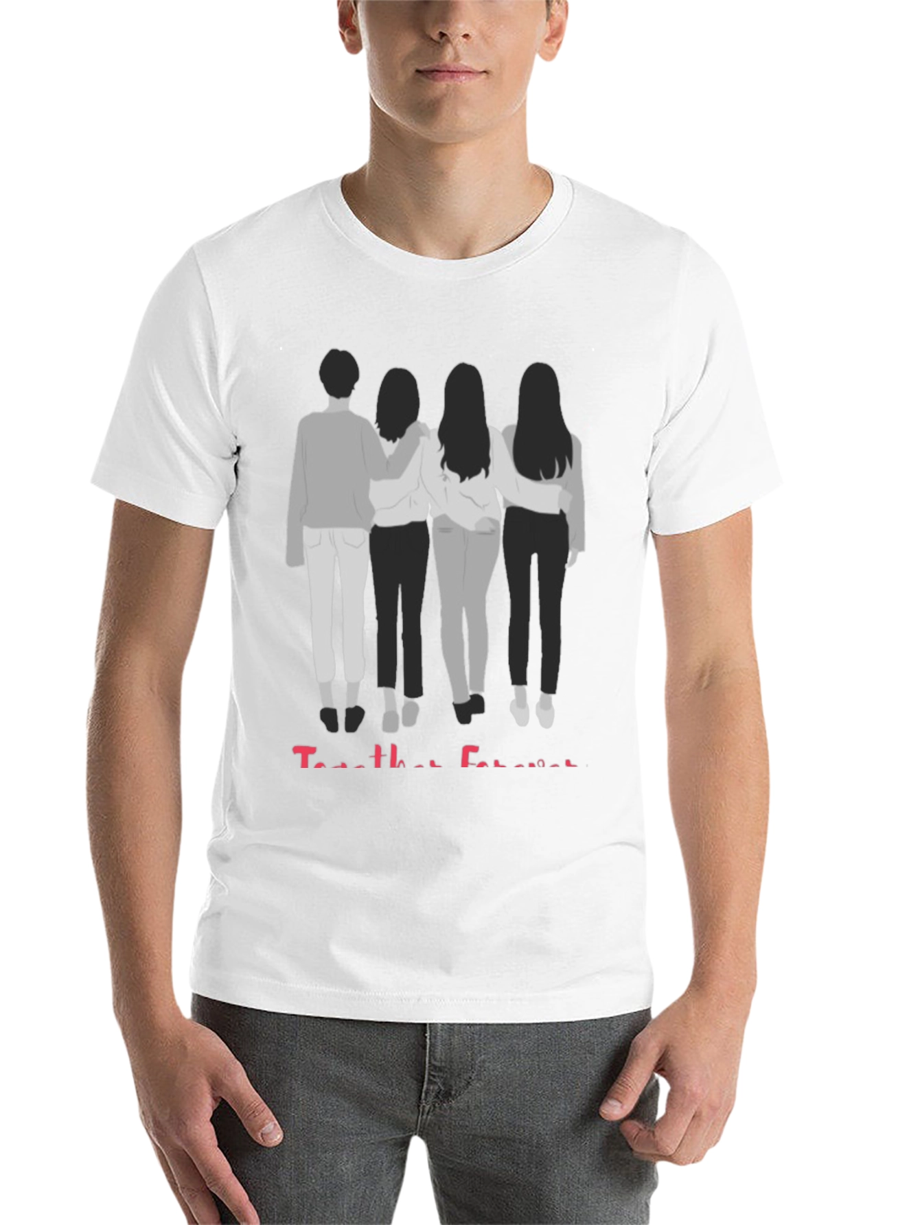 Black Together Forever Best Friends Graphic Tee view 14