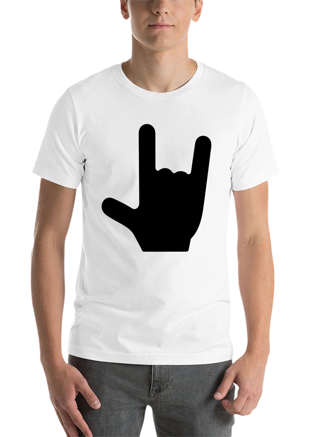 Black Rock On! Classic Black Graphic T-Shirt view 14