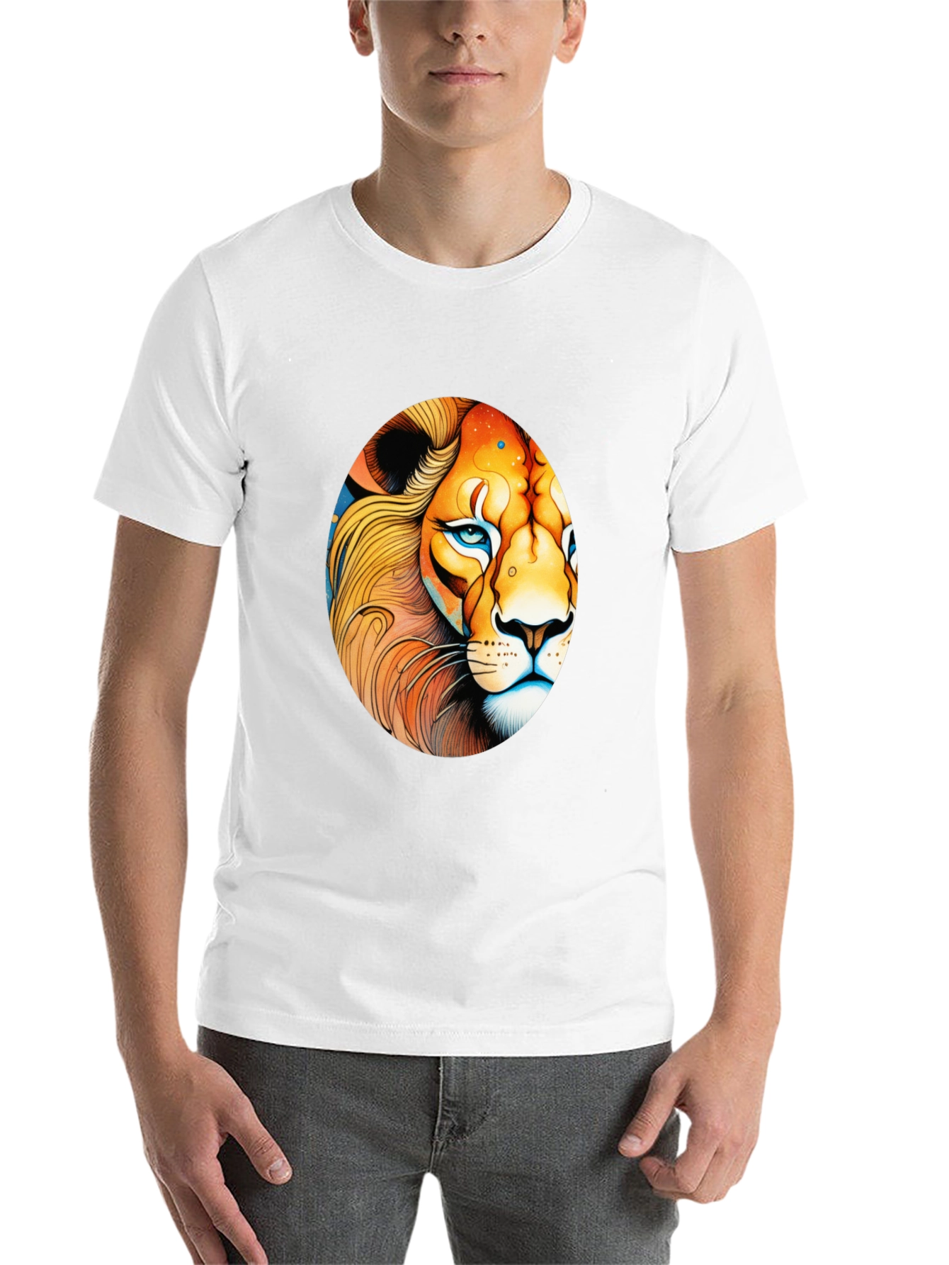Black Lion Graphic Black T-Shirt view 14