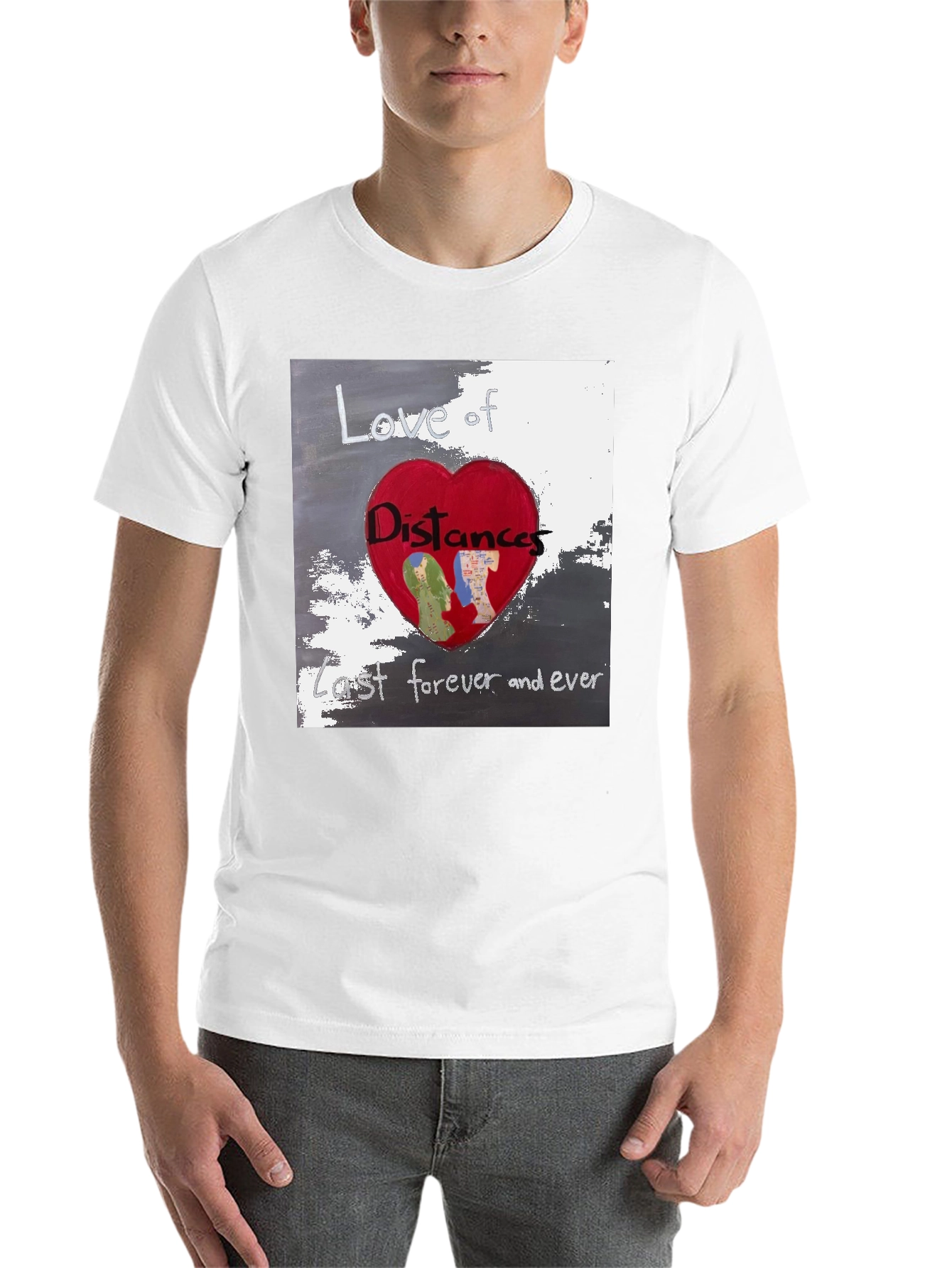 Black Love of Distances Black T-Shirt view 14