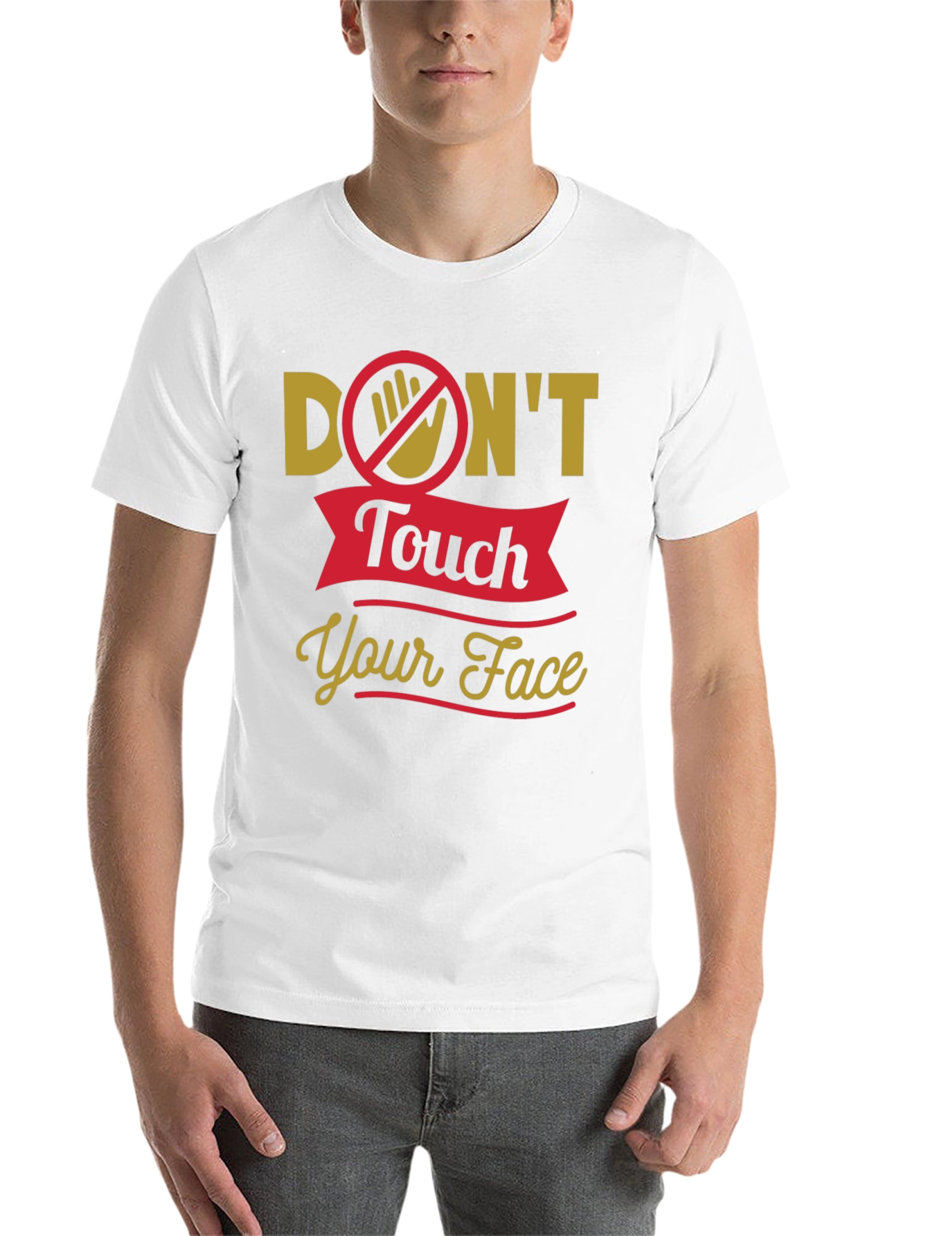 Black Don't Touch Your Face T-Shirt view 14