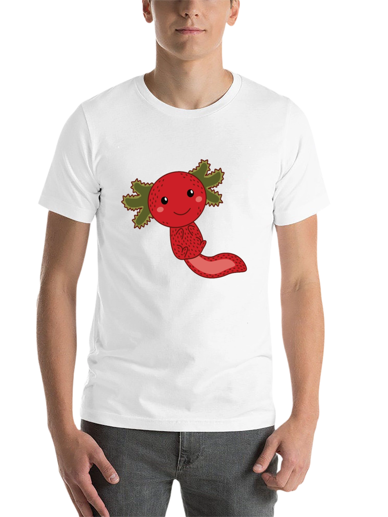 Black Strawberry Axolotl Graphic Tee - Unisex view 14