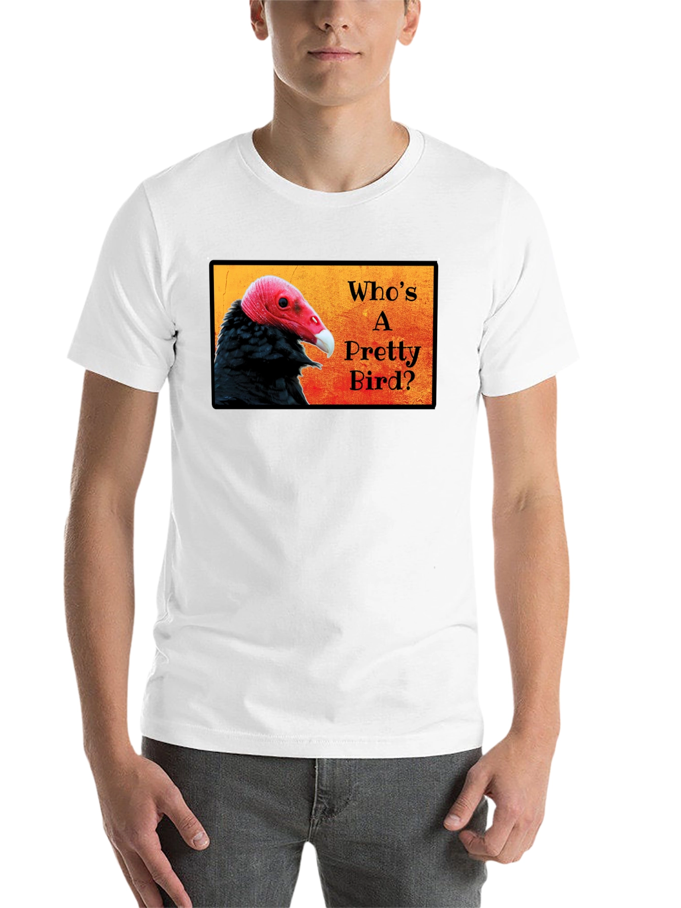 Black Who's a Pretty Bird? Vulture Graphic T-Shirt view 14
