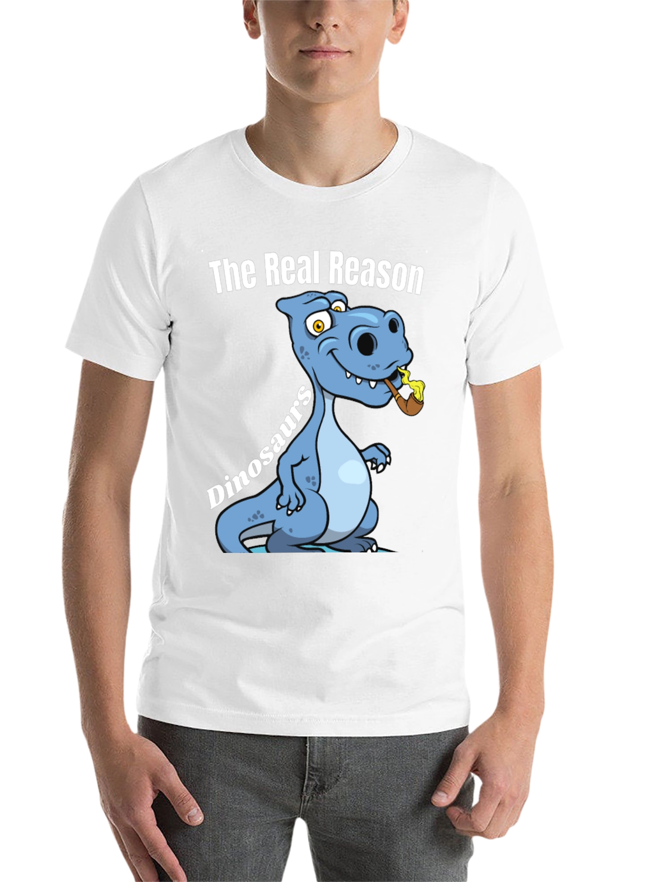Black Funny Dinosaur T-Shirt - The Real Reason view 14